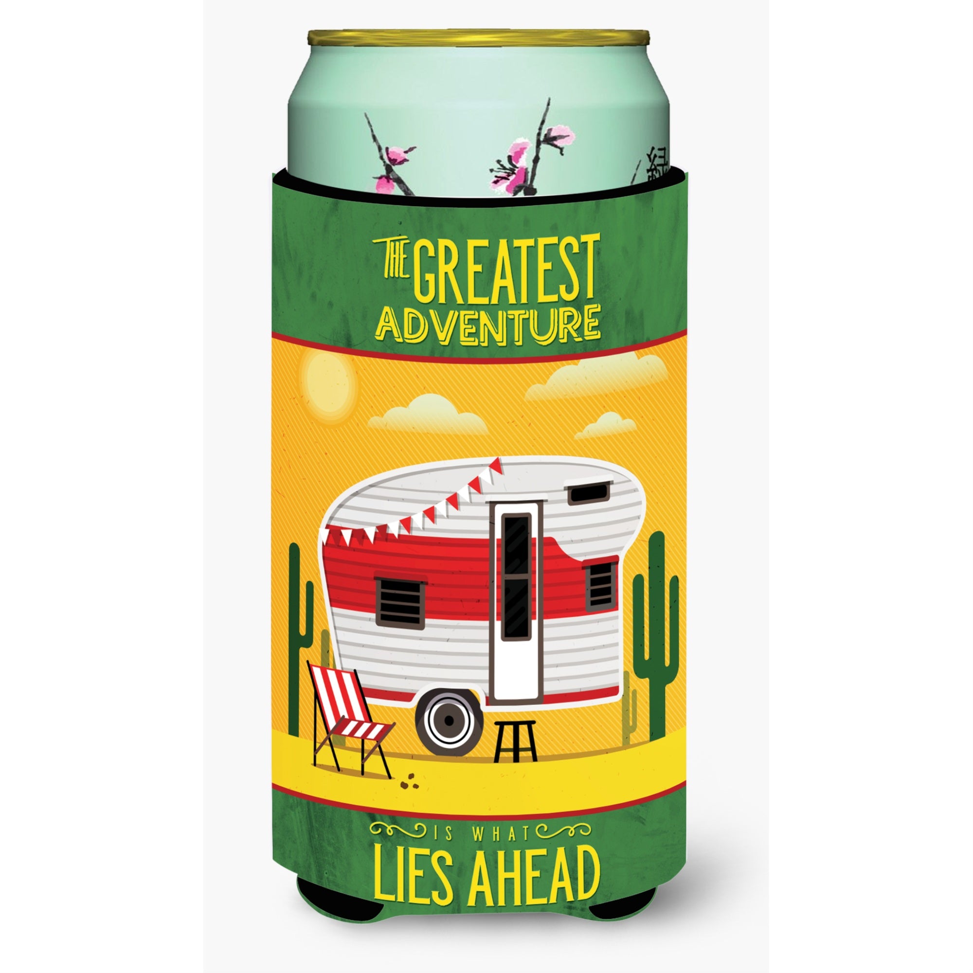 'Caroline'S Treasures Greatest Adventure Retro Camper Desert Tall Boy Beverage Insulator Hugger, Multicolor''