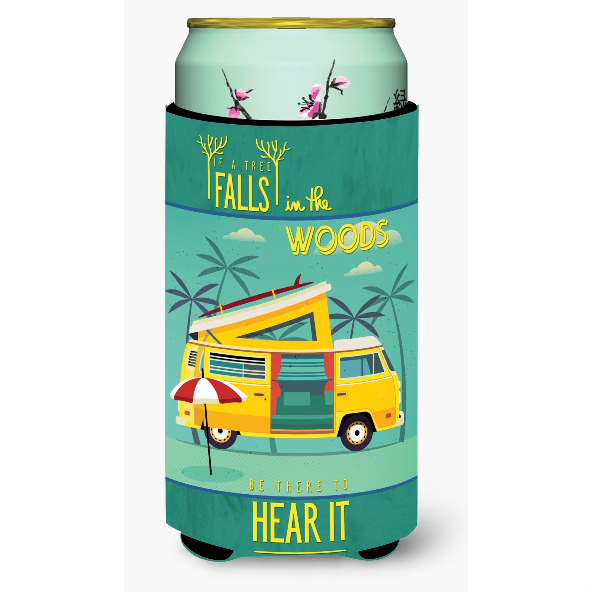 'Caroline'S Treasures Be In The Woods Camper Van Tall Boy Beverage Insulator Hugger, Multicolor''