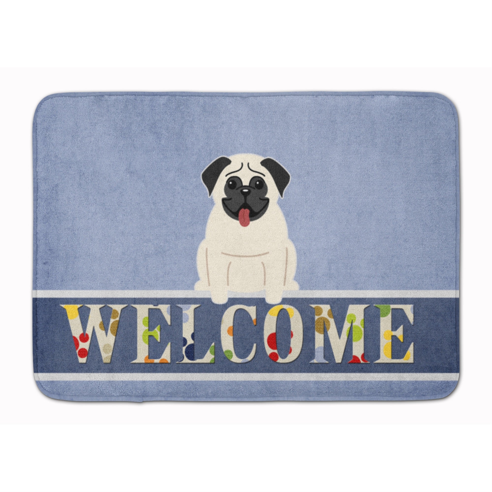 'Caroline'S Treasures Pug Cream Welcome Floor Mat, 19 X 27, Multicolor''