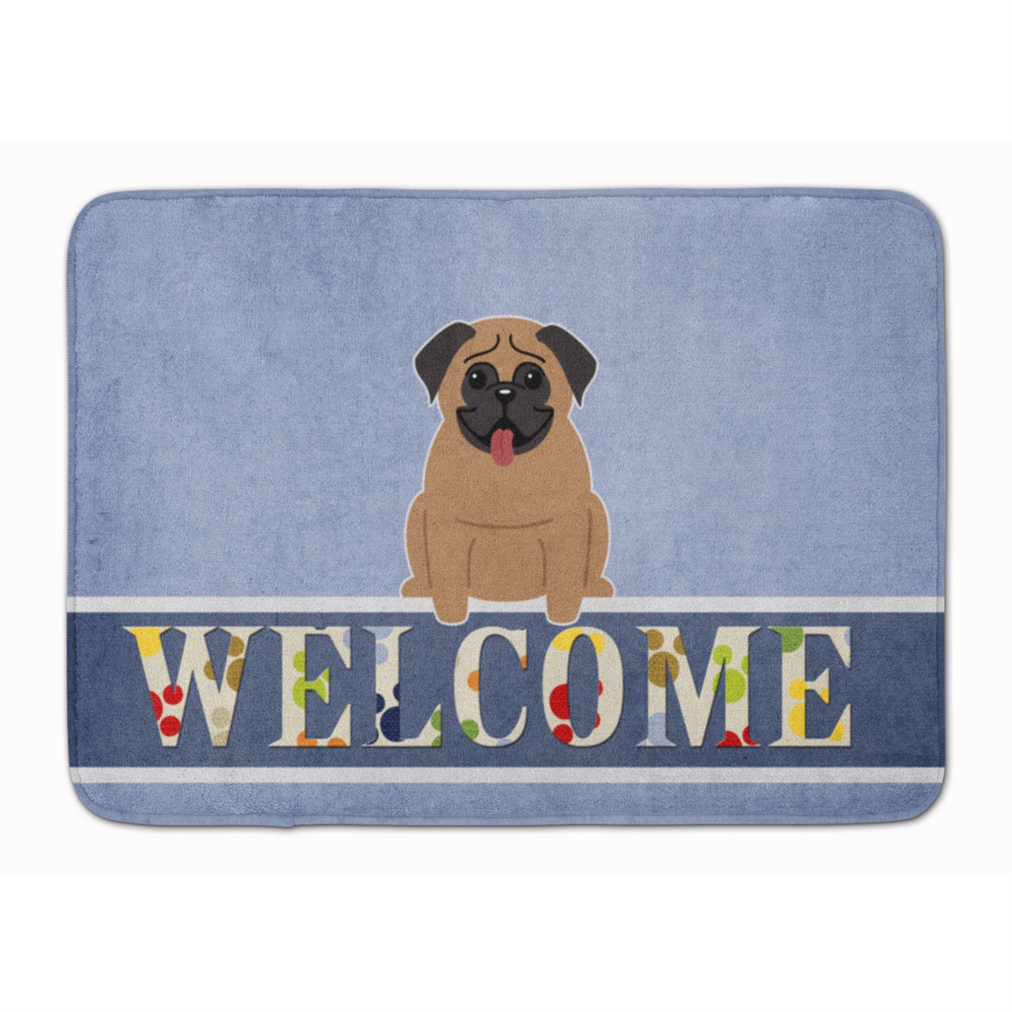 'Caroline'S Treasures Pug Brown Welcome Floor Mat, 19 X 27, Multicolor''