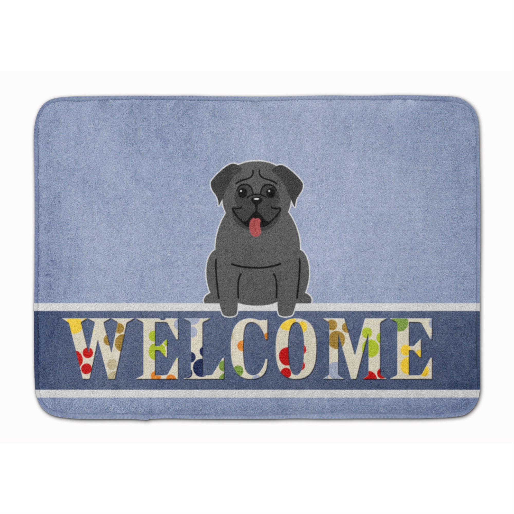 'Caroline'S Treasures Pug Black Welcome Floor Mat, 19 X 27, Multicolor''