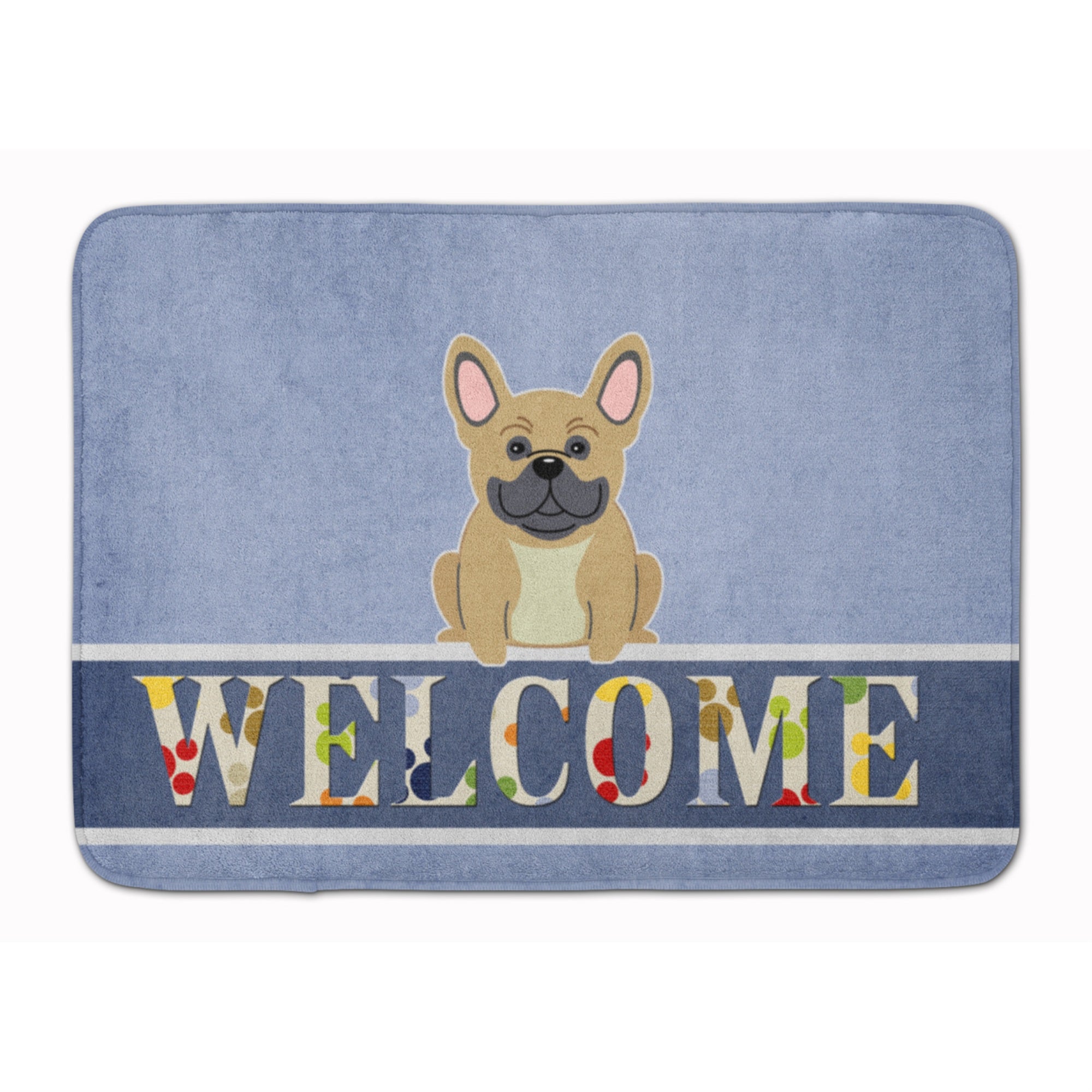 'Caroline'S Treasures French Bulldog Cream Welcome Floor Mat, 19 X 27, Multicolor''