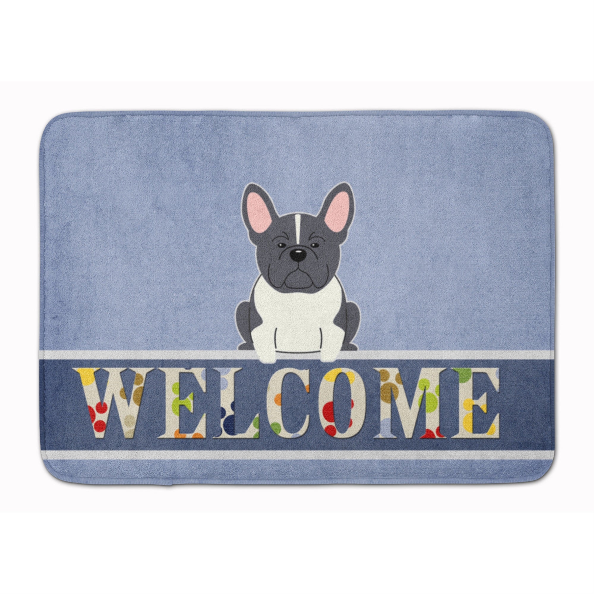 'Caroline'S Treasures French Bulldog Black White Welcome Floor Mat, 19 X 27, Multicolor''