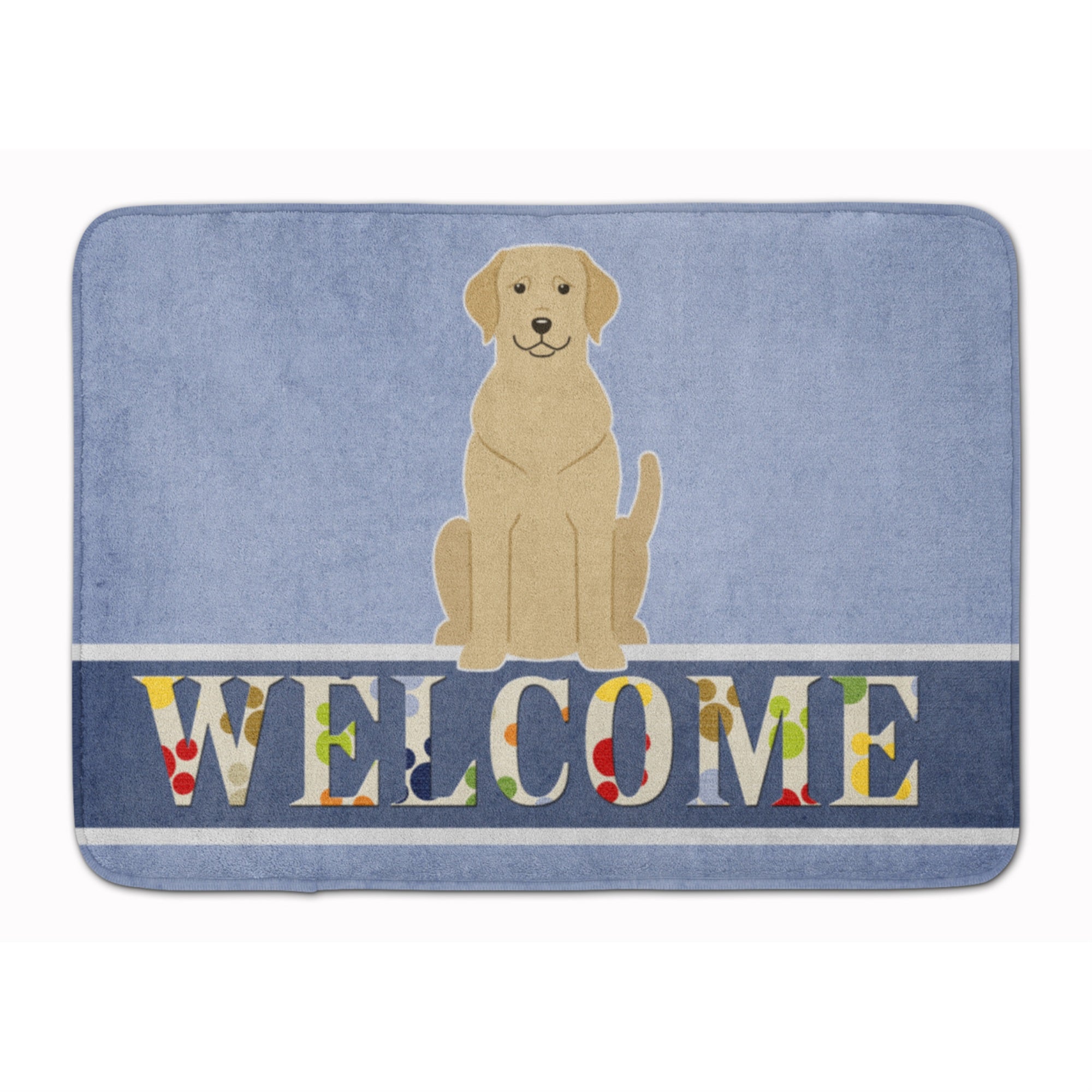 Carolines Treasures Yellow Labrador Welcome Floor Mat, 19 x 27, Multicolor
