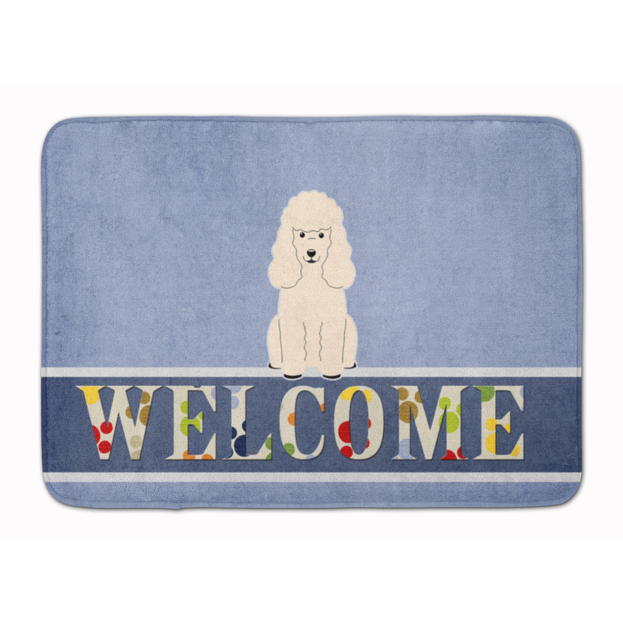 'Caroline'S Treasures Poodle White Welcome Floor Mat, 19 X 27, Multicolor''
