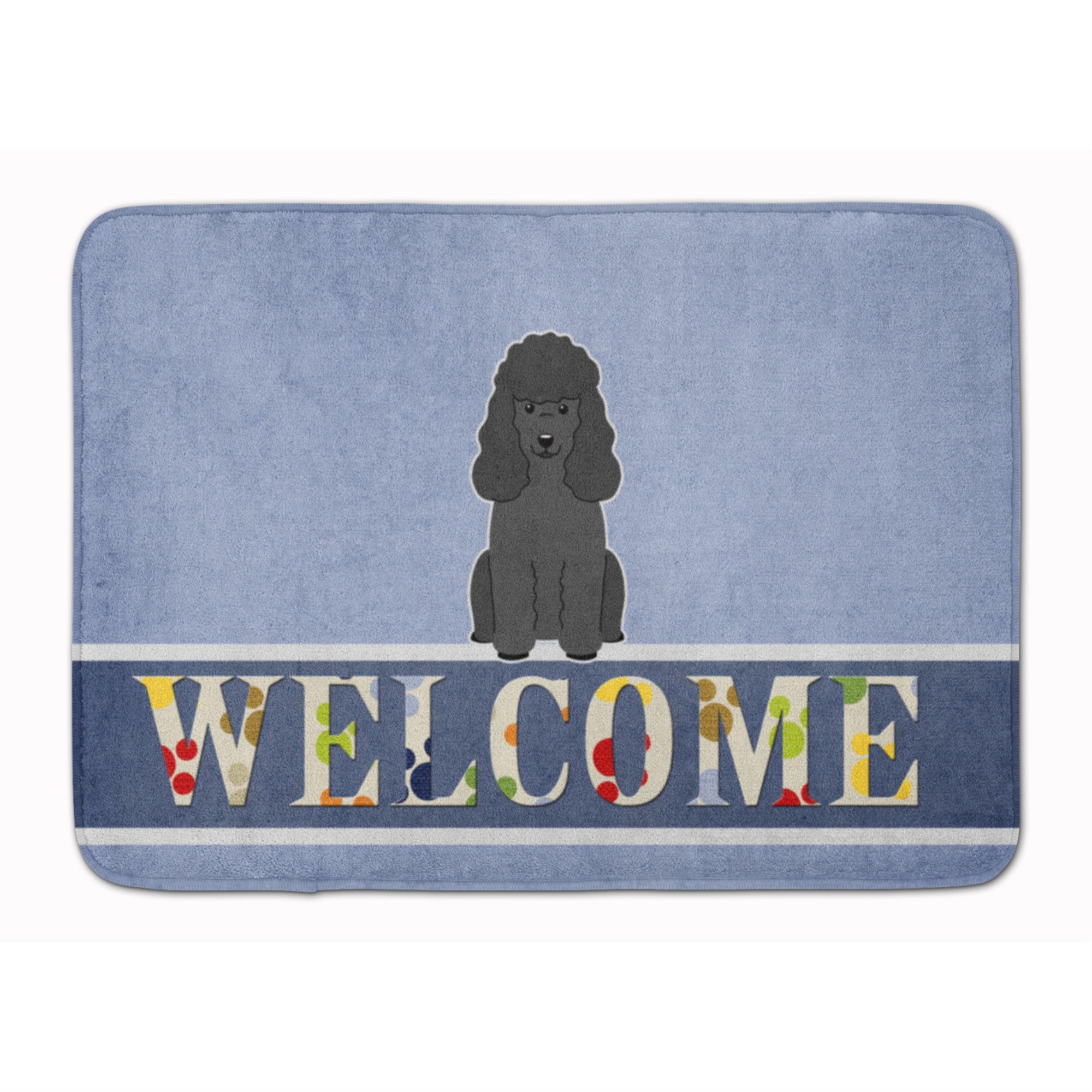 'Caroline'S Treasures Poodle Black Welcome Floor Mat, 19 X 27, Multicolor''