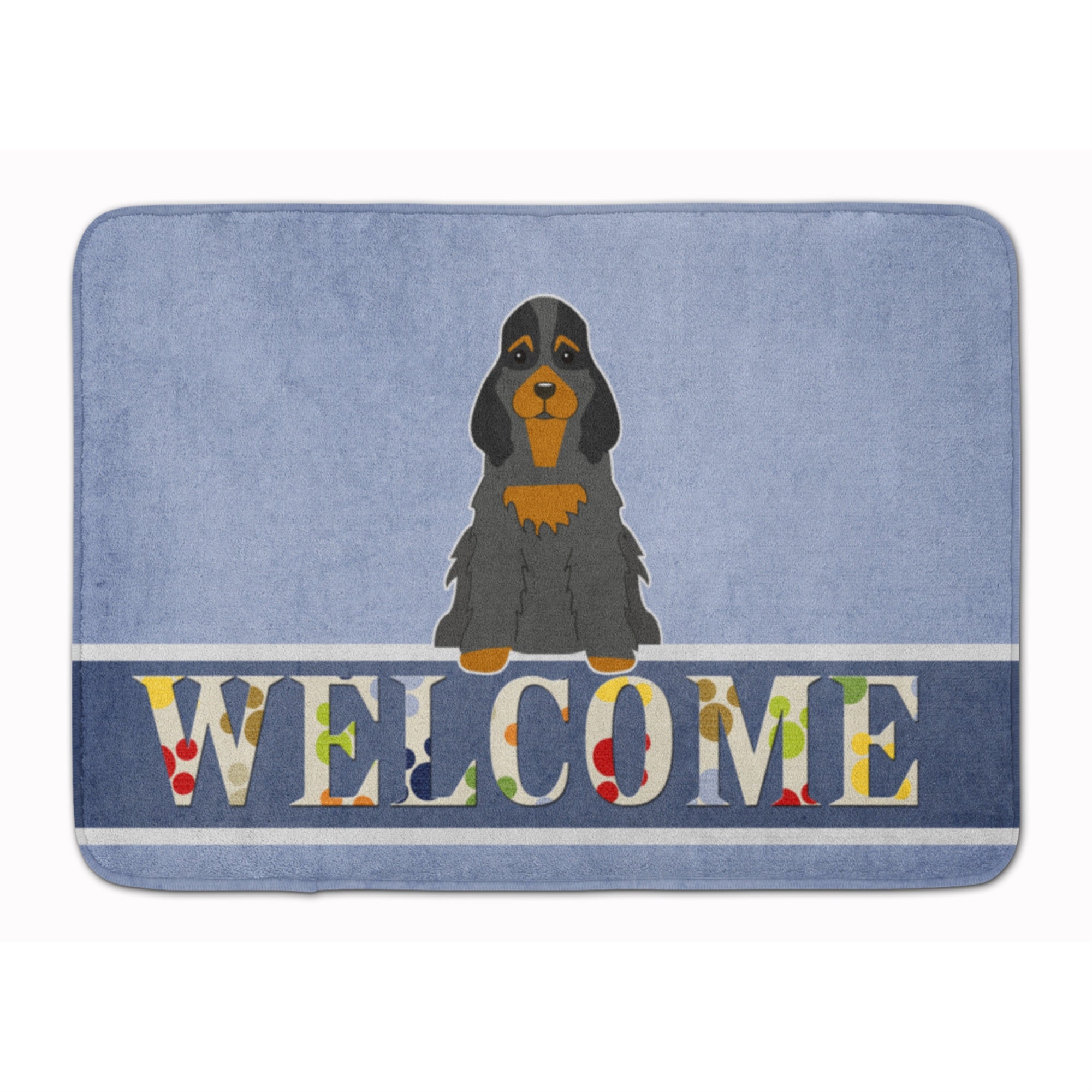 'Caroline'S Treasures Cocker Spaniel Black Tan Welcome Floor Mat, 19 X 27, Multicolor''