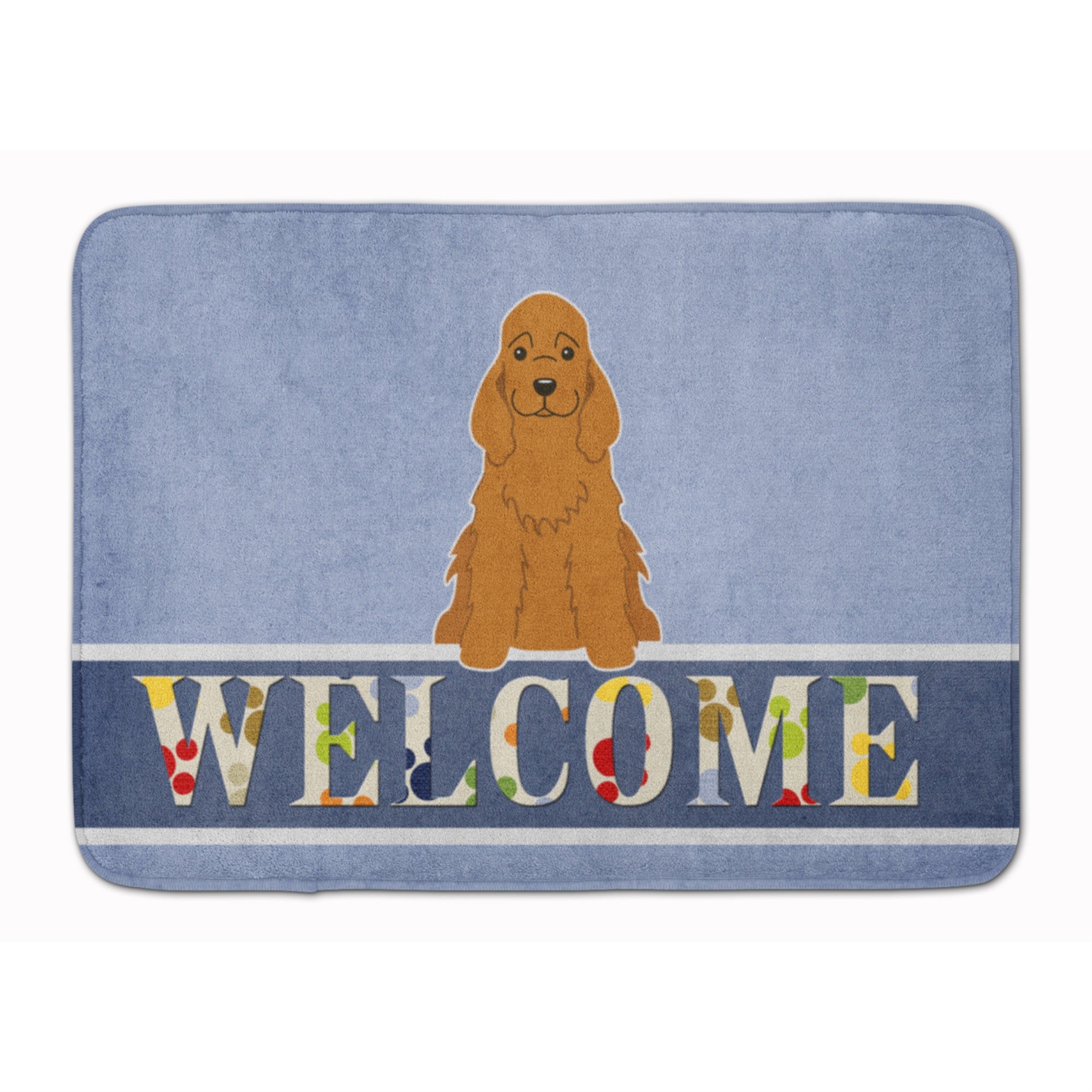'Caroline'S Treasures Cocker Spaniel Red Welcome Floor Mat, 19 X 27, Multicolor''
