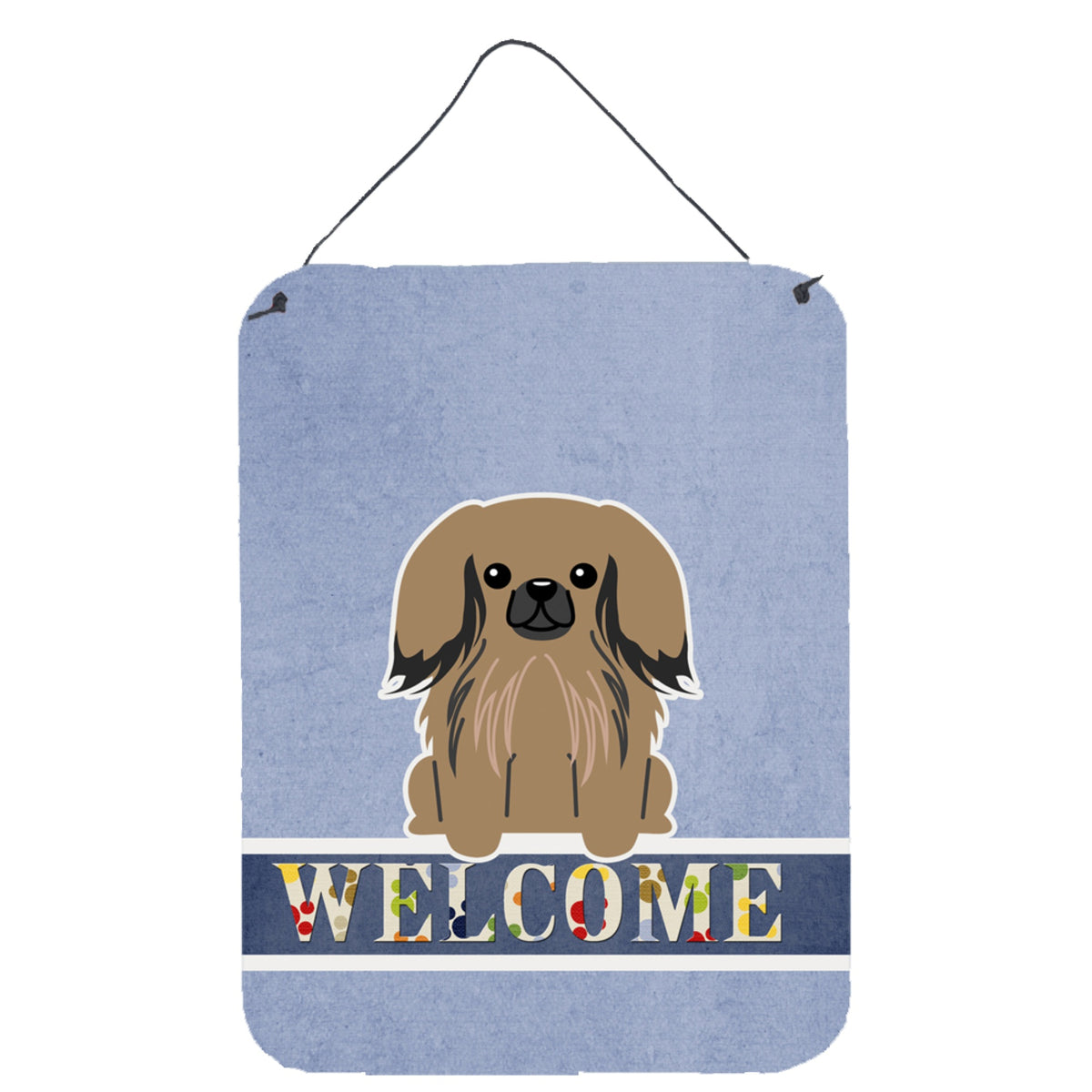 'Caroline'S Treasures Pekingnese Tan Welcome Metal Print, 16 X 12, Multicolor''