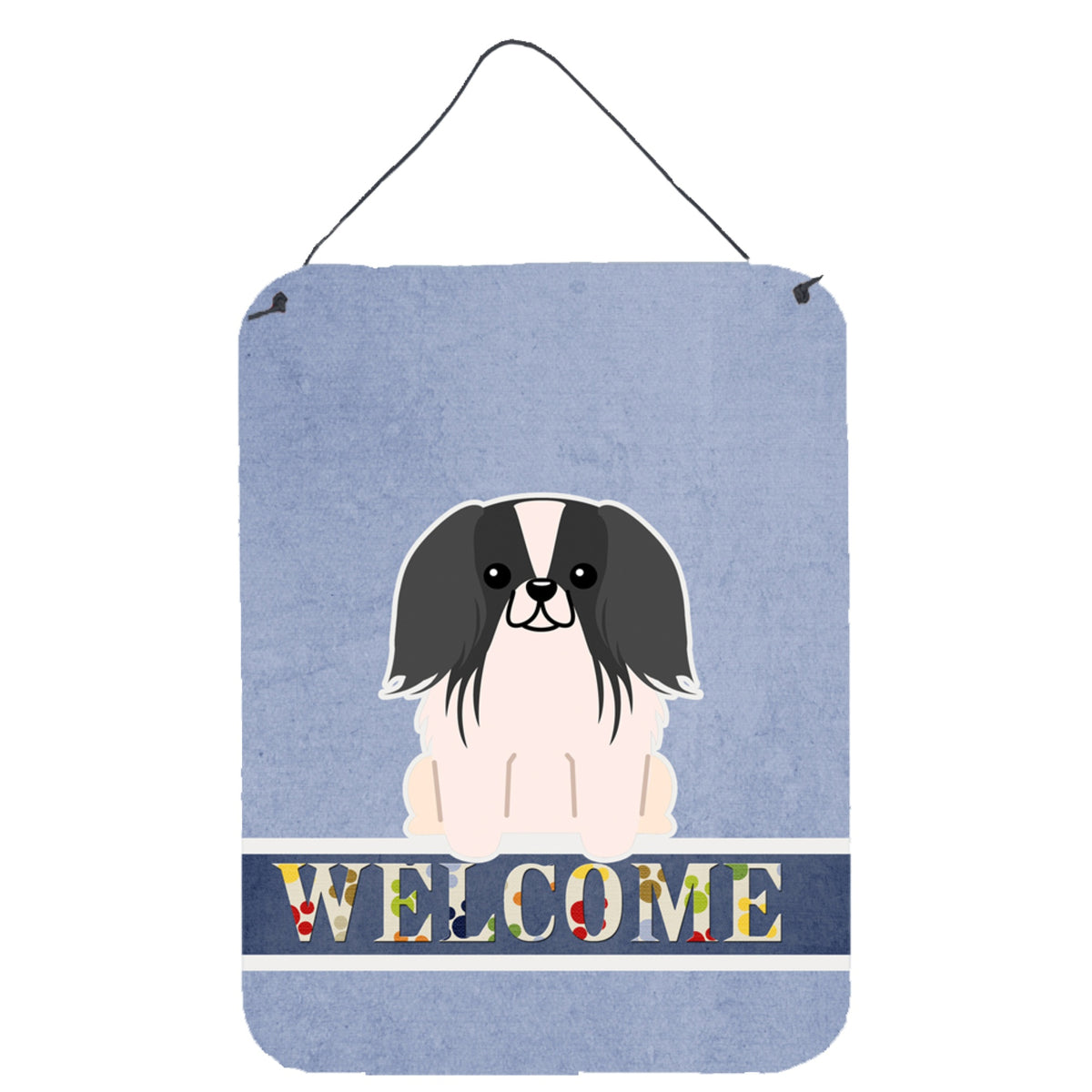 'Caroline'S Treasures Pekingnese Penese Black White Welcome Metal Print, 16 X 12, Multicolor''