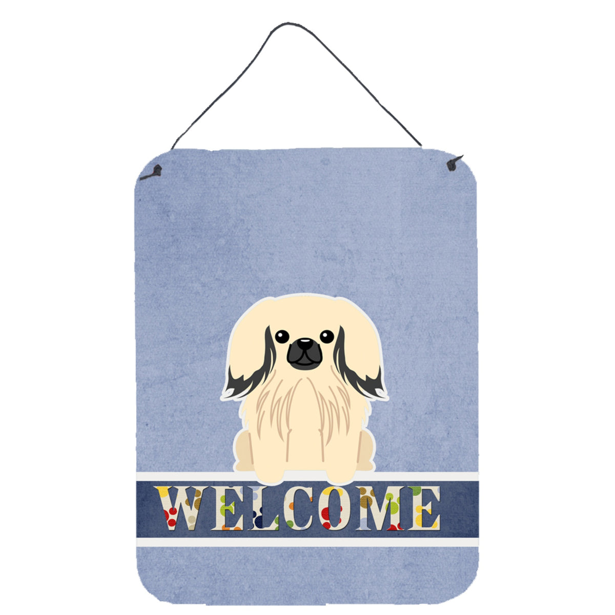 'Caroline'S Treasures Pekingnese Cream Welcome Metal Print, 16 X 12, Multicolor''