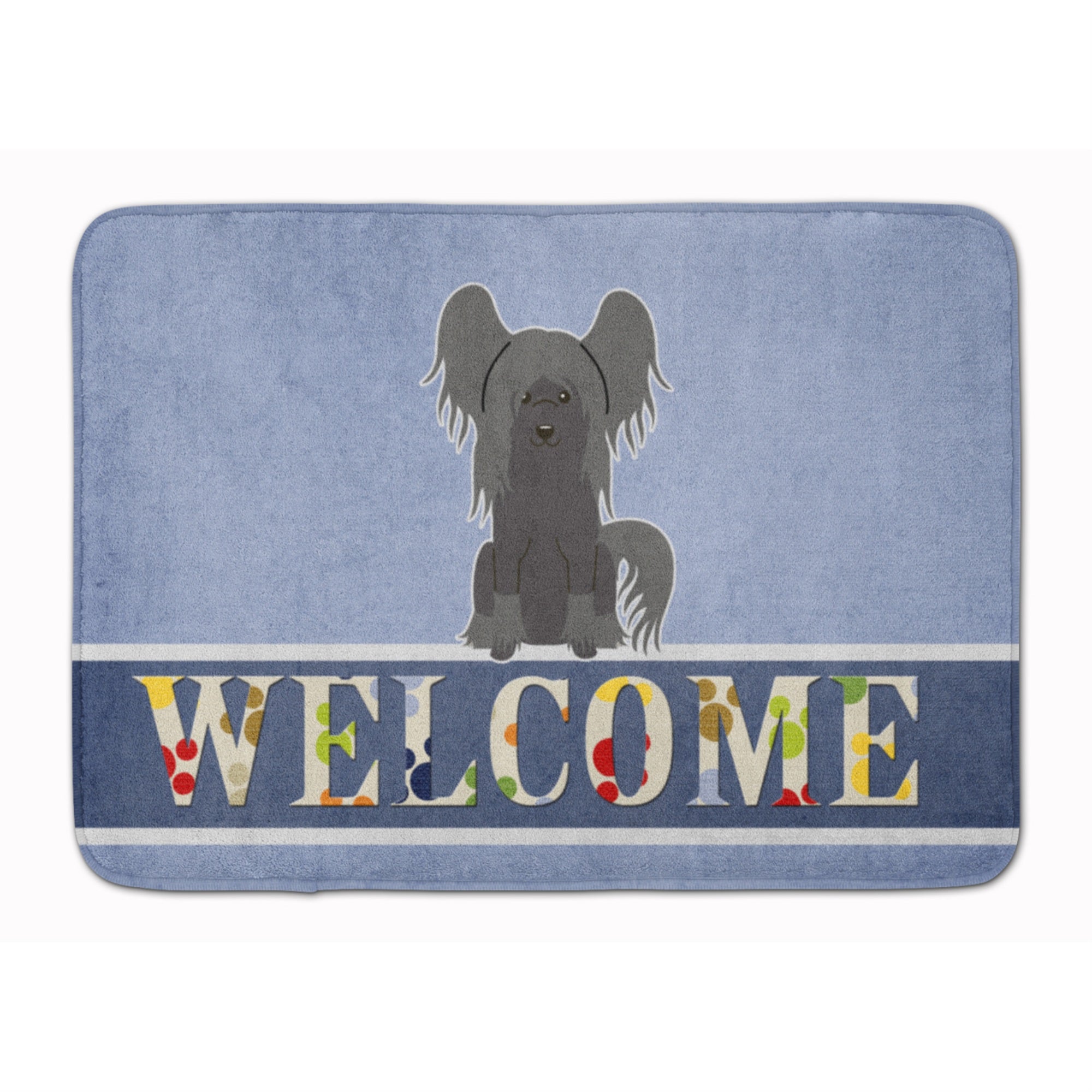 'Caroline'S Treasures Chinese Crested Black Welcome Floor Mat, 19 X 27, Multicolor''