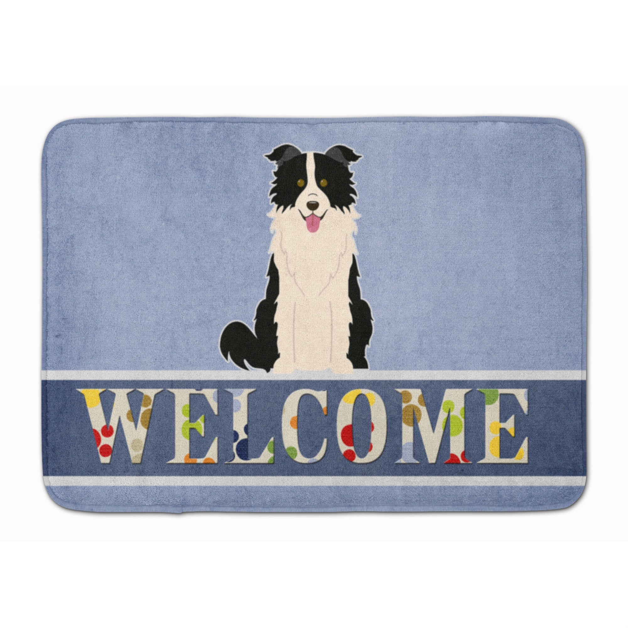 'Caroline'S Treasures Border Collie Black White Welcome Floor Mat, 19 X 27, Multicolor''
