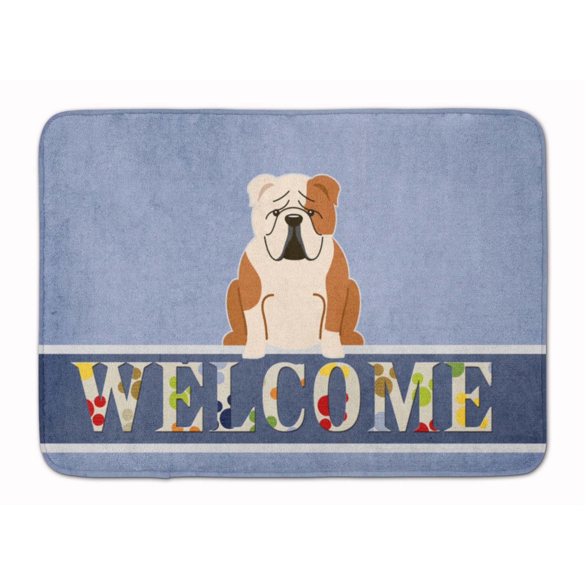 'Caroline'S Treasures English Bulldog Fawn White Welcome Floor Mat, 19 X 27, Multicolor''