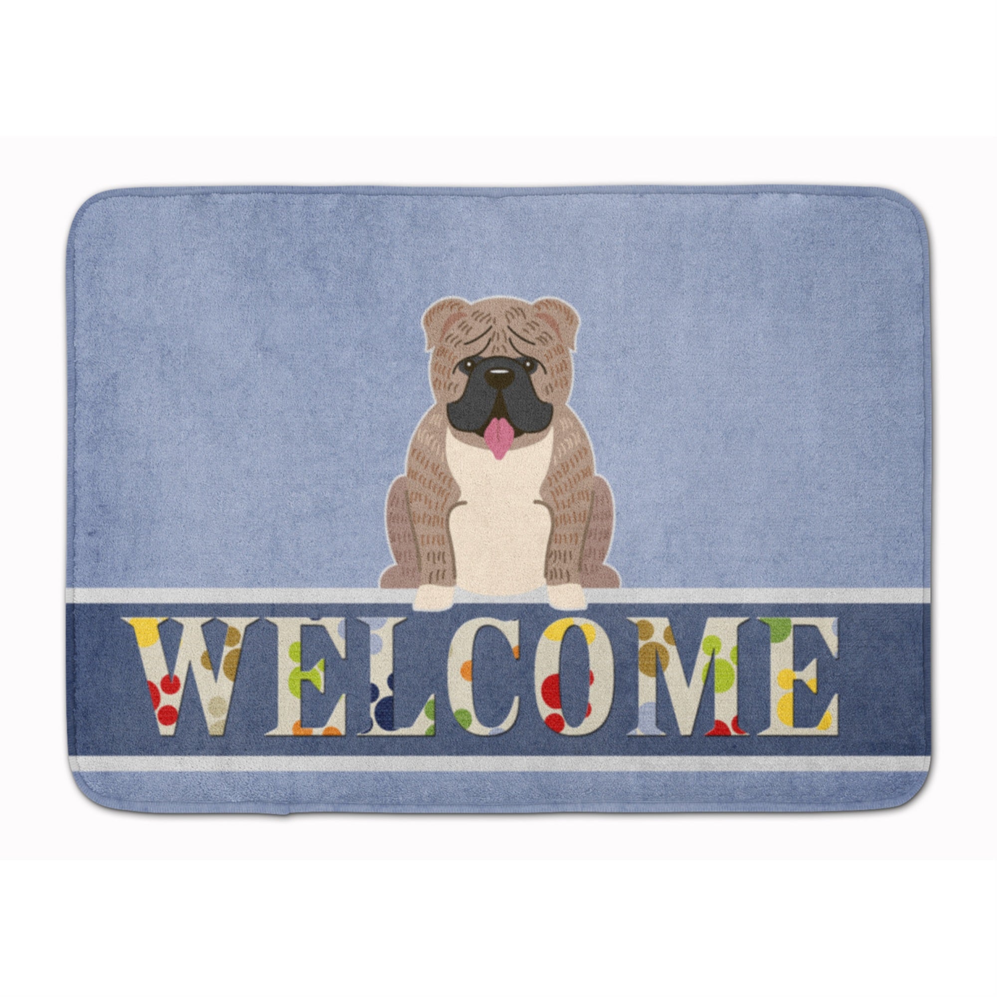 'Caroline'S Treasures English Bulldog Grey Brindle Welcome Floor Mat, 19 X 27, Multicolor''