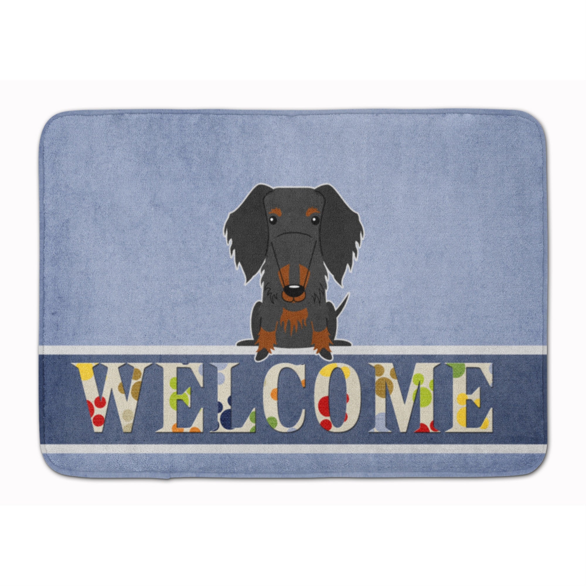 'Caroline'S Treasures Wire Haired Dachshund Black Tan Welcome Floor Mat, 19 X 27, Multicolor''