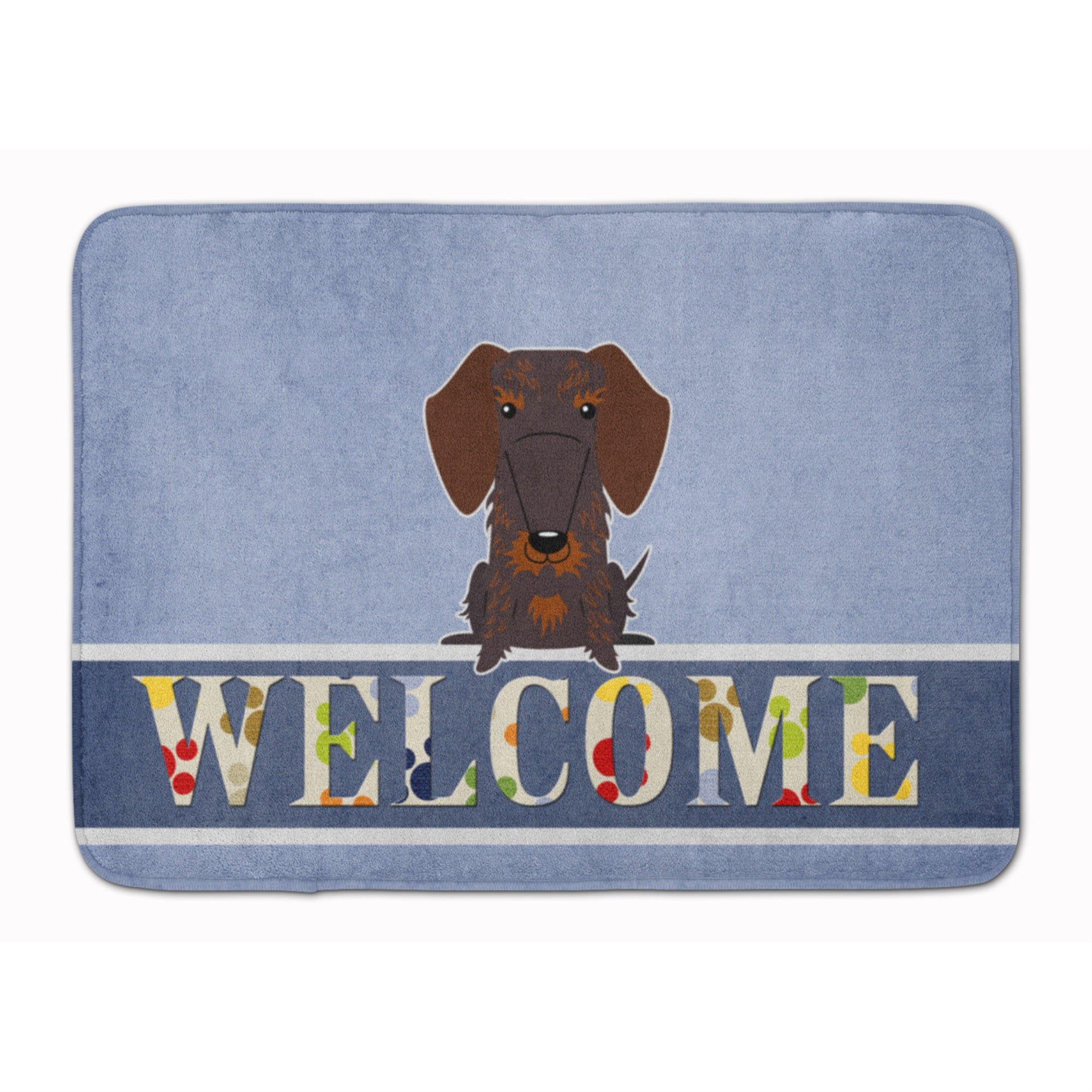 'Caroline'S Treasures Wire Haired Dachshund Chocolate Welcome Floor Mat, 19 X 27, Multicolor''