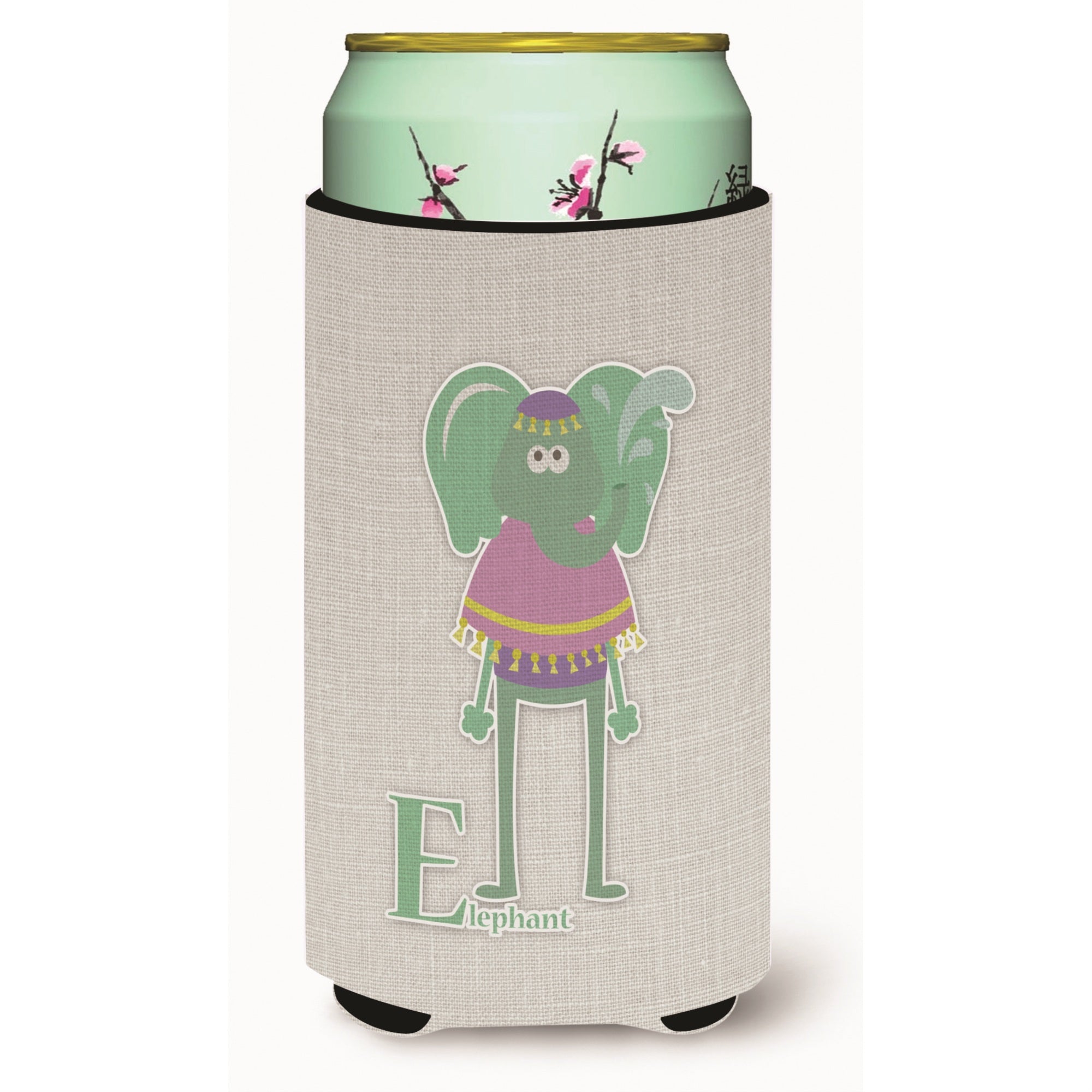'Caroline'S Treasures Alphabet E For Elephant Tall Boy Beverage Insulator Hugger, Multicolor''