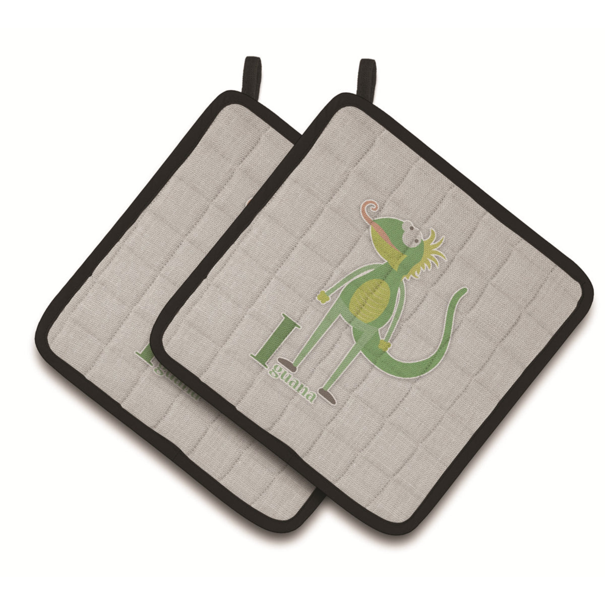 'Caroline'S Treasures Alphabet I For Iguana Pair Of Pot Holders, 7.5Hx7.5W, Multicolor''