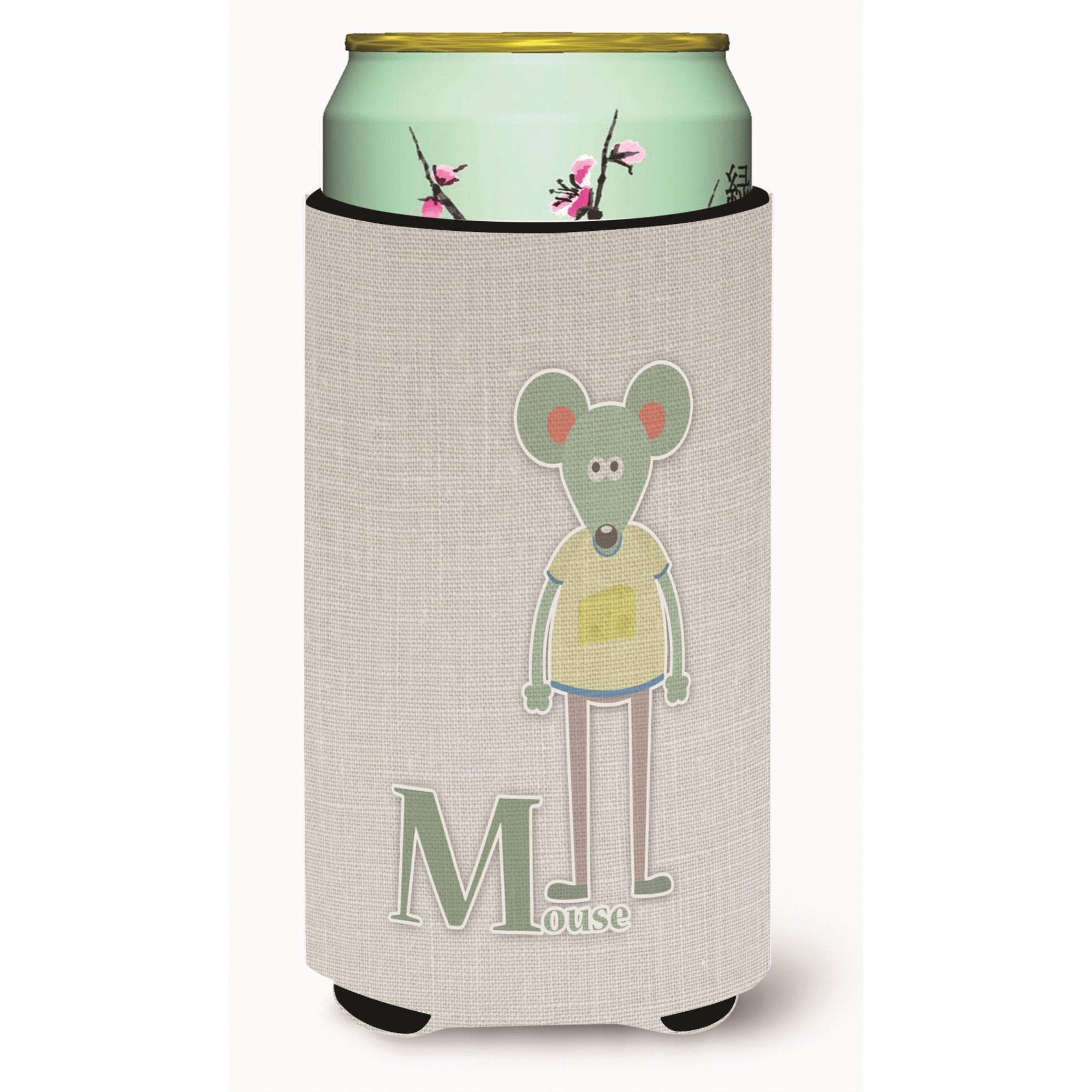 'Caroline'S Treasures Alphabet M For Mouse Tall Boy Beverage Insulator Hugger, Multicolor''