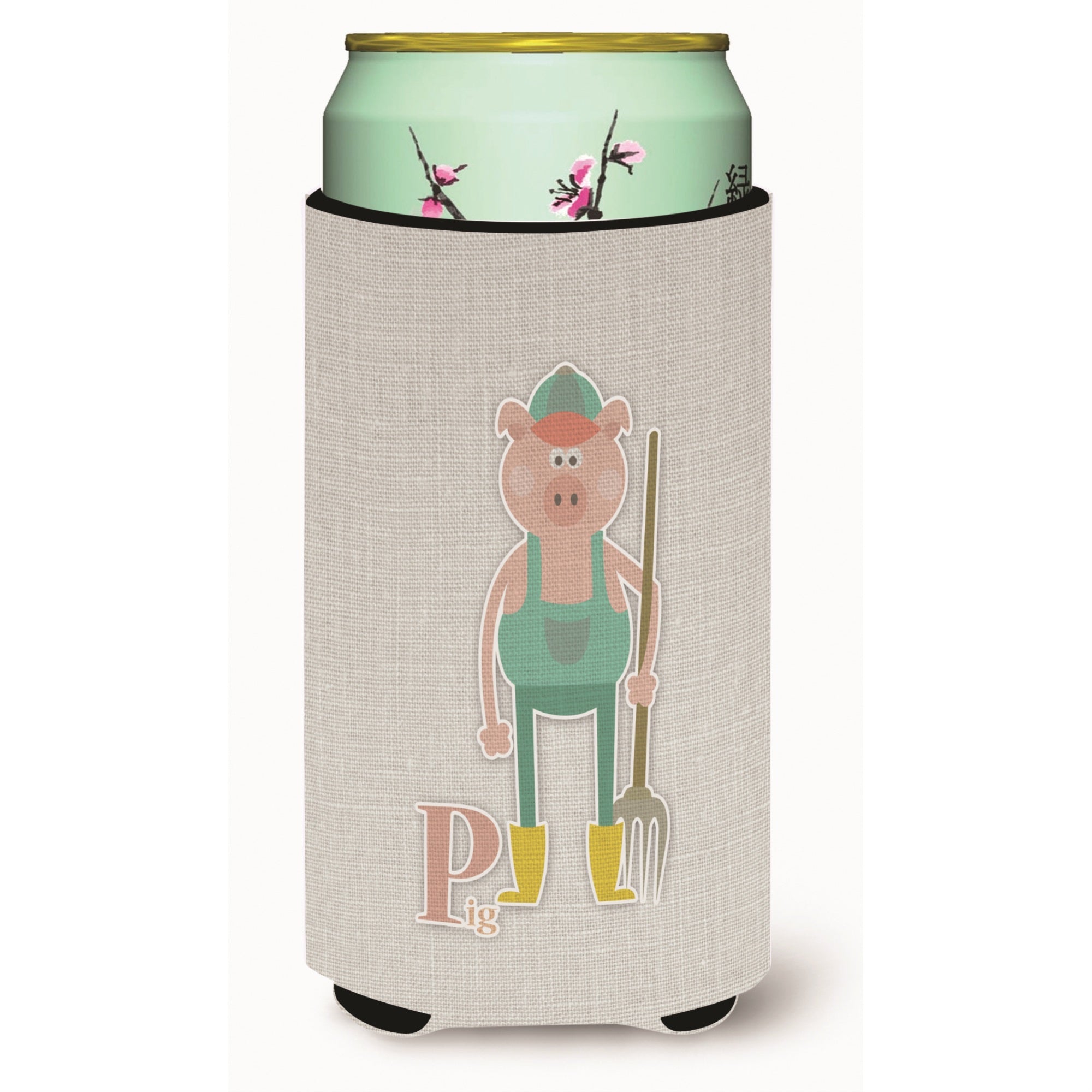 'Caroline'S Treasures Alphabet P For Pig Tall Boy Beverage Insulator Hugger, Multicolor''