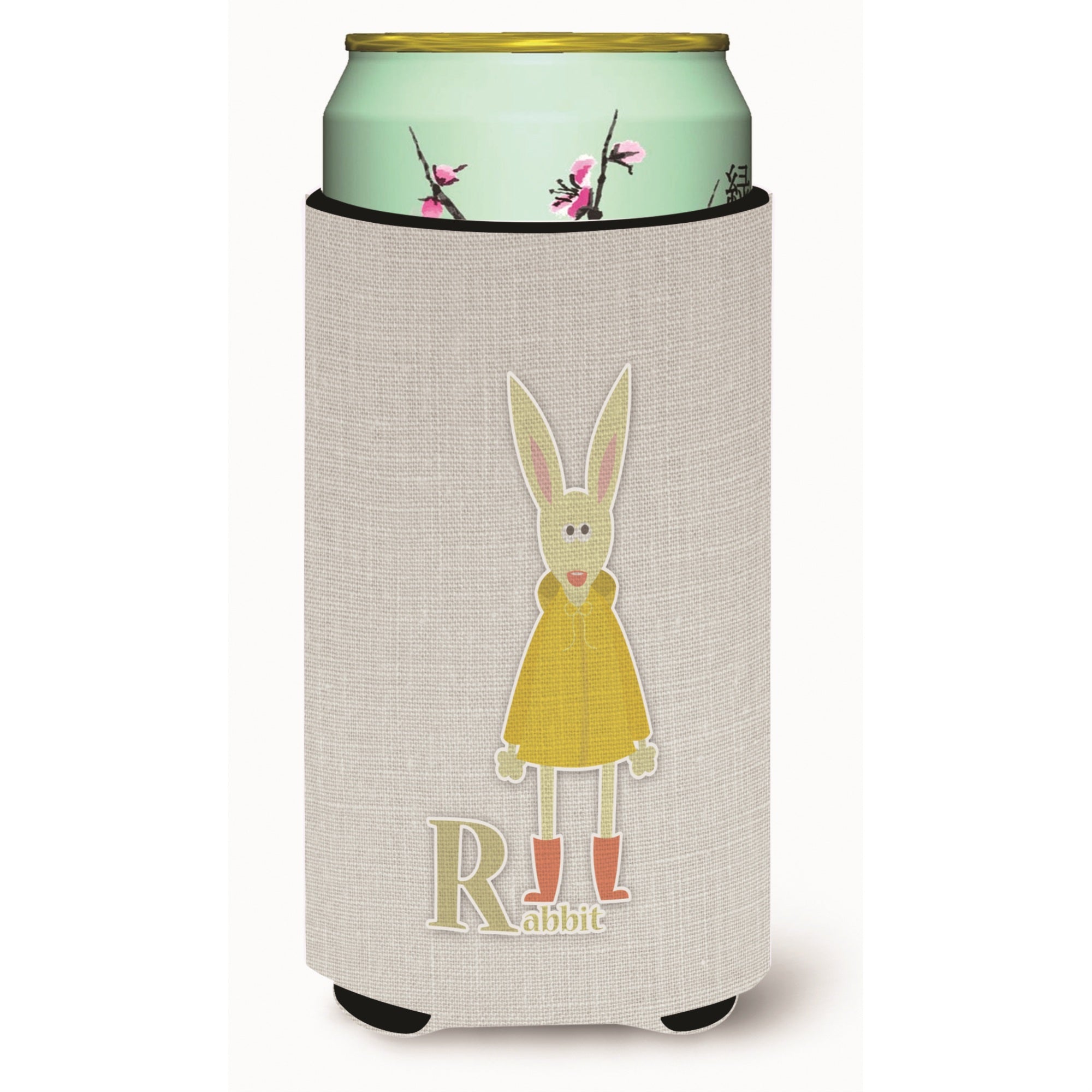 'Caroline'S Treasures Alphabet R For Rabbit Tall Boy Beverage Insulator Hugger, Multicolor''