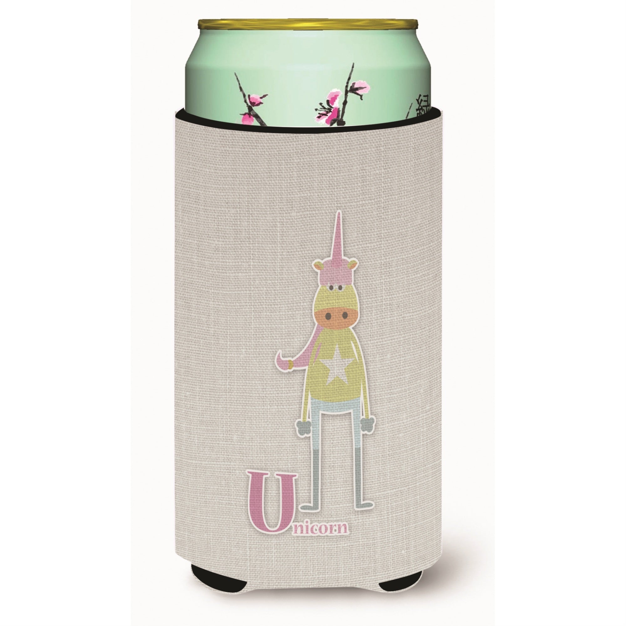 'Caroline'S Treasures Alphabet U For Unicorn Tall Boy Beverage Insulator Hugger, Multicolor''