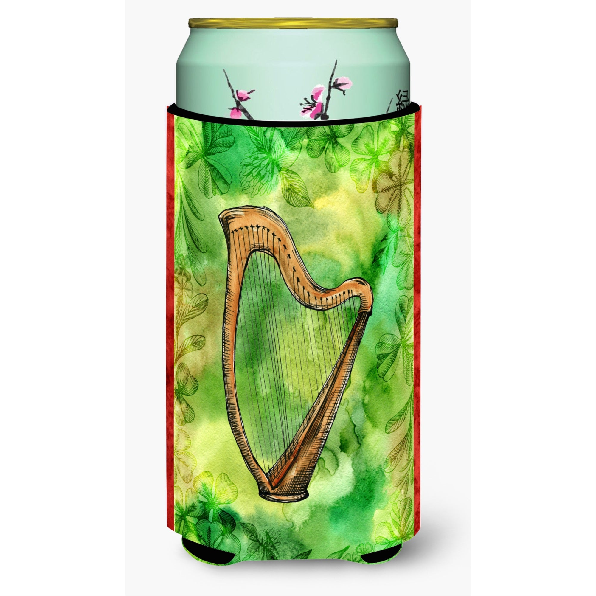 'Caroline'S Treasures Irish Harp Tall Boy Beverage Insulator Hugger, Multicolor''