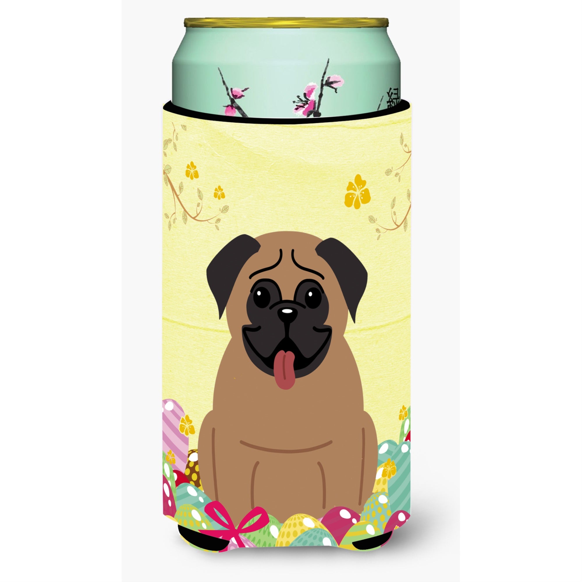 'Caroline'S Treasures Easter Eggs Pug Brown Tall Boy Beverage Insulator Hugger, Multicolor''