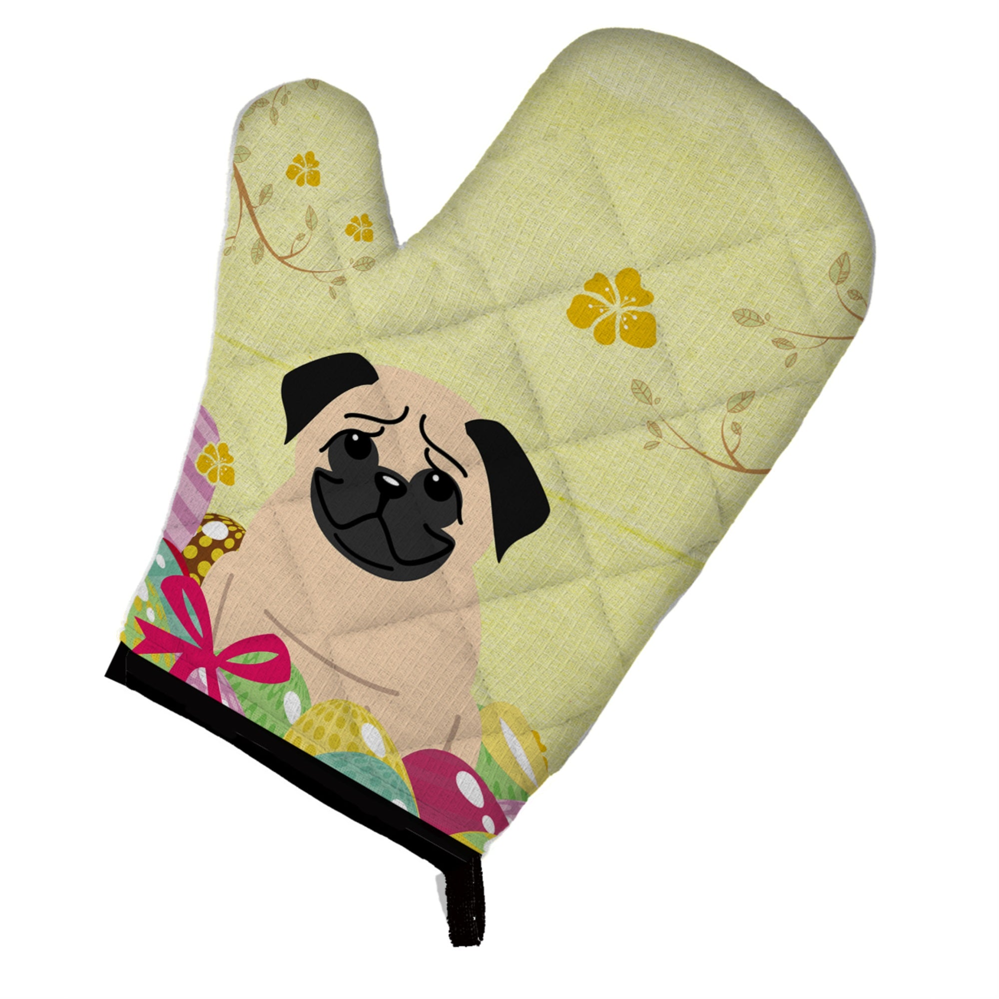 'Caroline'S Treasures Easter Eggs Pug Fawn Oven Mitt, Multicolor, 12'''' X 8.5''''''