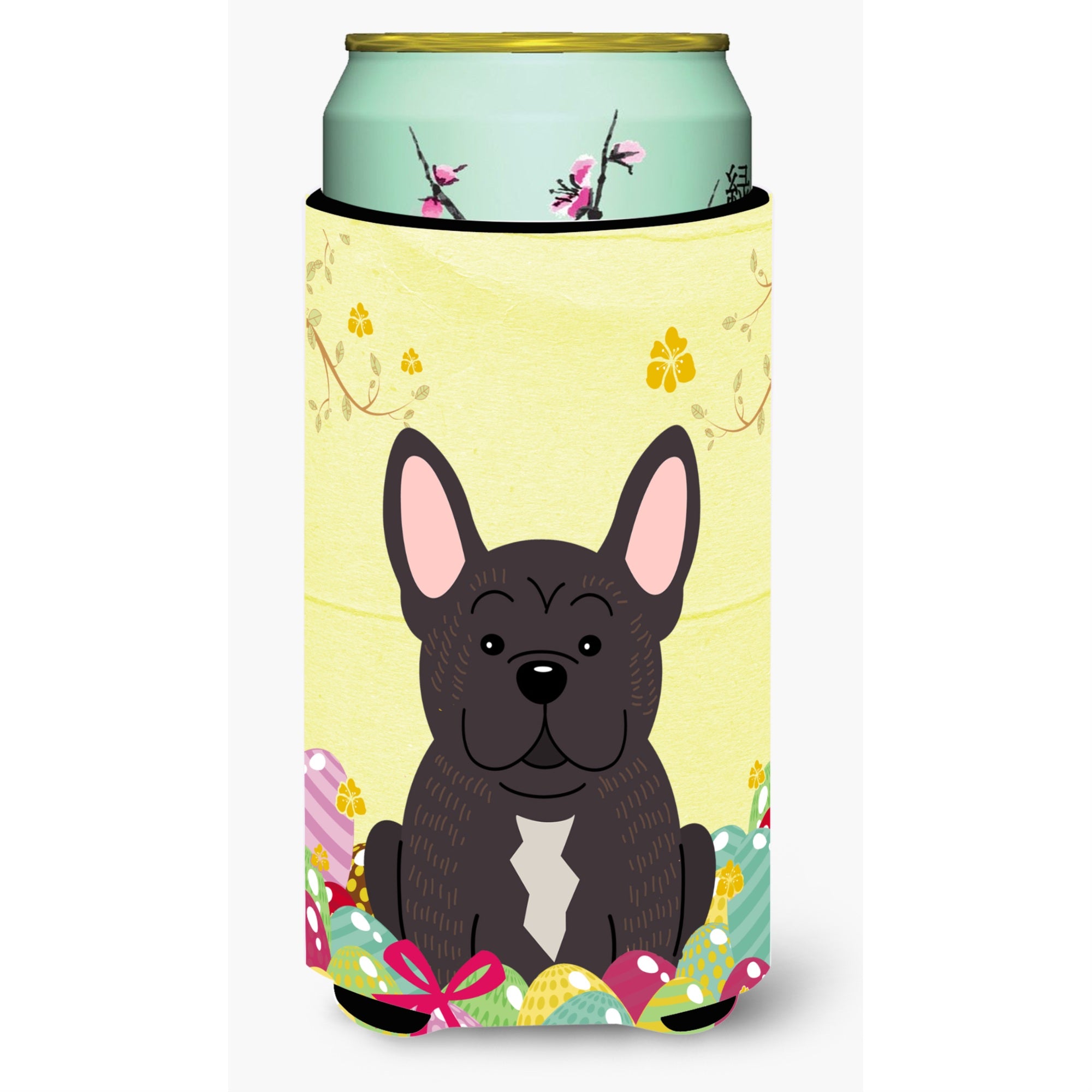 'Caroline'S Treasures Easter Eggs French Bulldog Brindle Tall Boy Beverage Insulator Hugger, Multicolor''