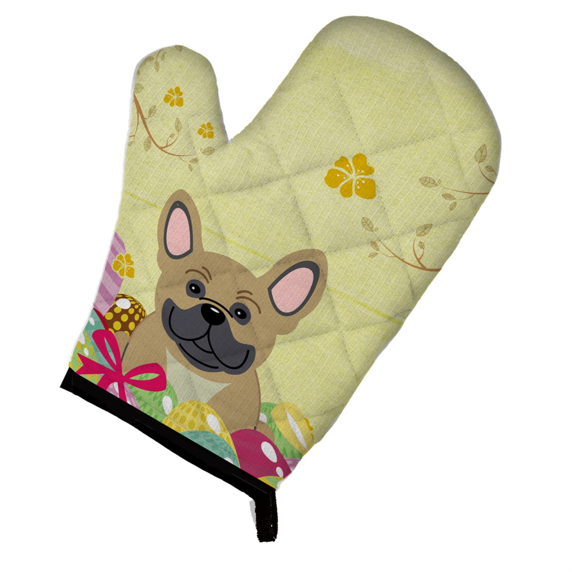 'Caroline'S Treasures Easter Eggs French Bulldog Cream Oven Mitt, Multicolor, 12'''' X 8.5''''''