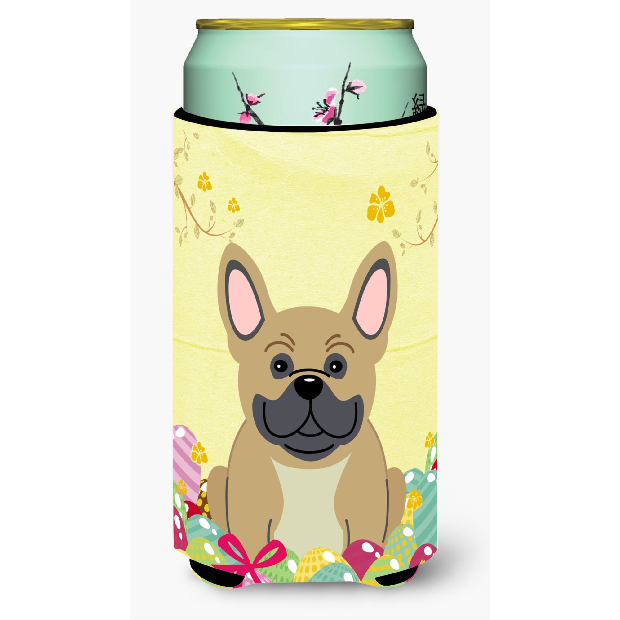 'Caroline'S Treasures Easter Eggs French Bulldog Cream Tall Boy Beverage Insulator Hugger, Multicolor''