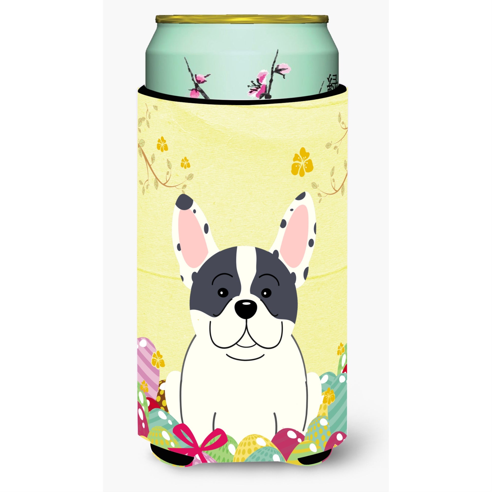 'Caroline'S Treasures Easter Eggs French Bulldog Piebald Tall Boy Beverage Insulator Hugger, Multicolor''