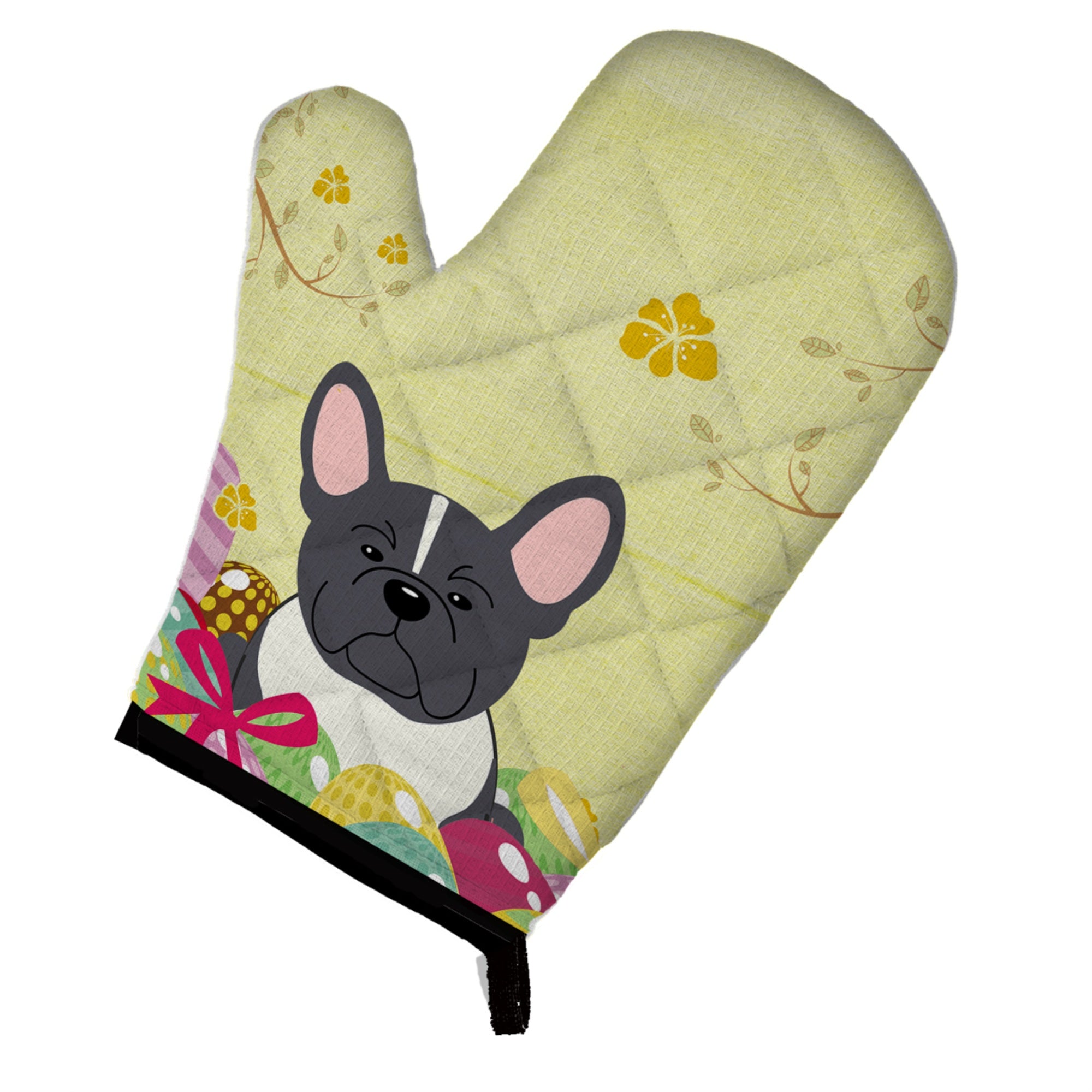 'Caroline'S Treasures Easter Eggs French Bulldog Black White Oven Mitt, Multicolor, 12'''' X 8.5''''''