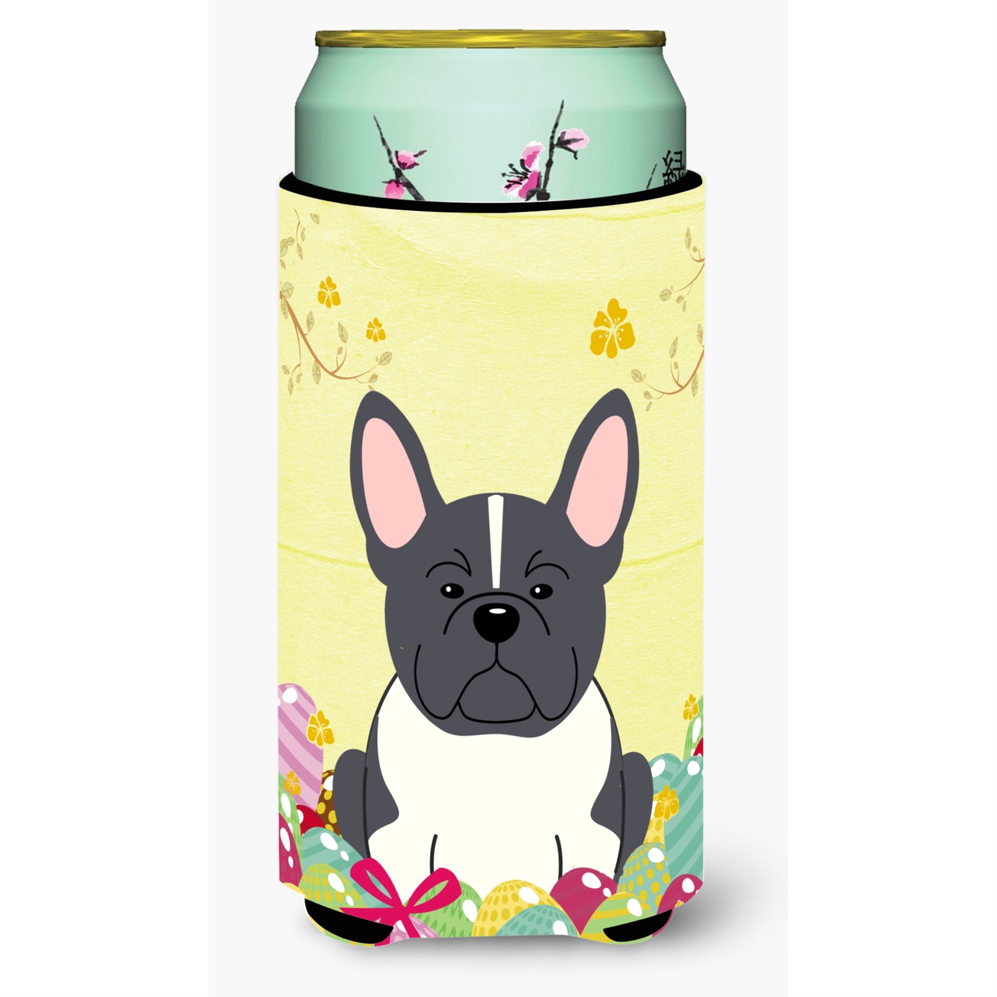 'Caroline'S Treasures Easter French Bulldog Black White Tall Boy Beverage Insulator Hugger, Multicolor''