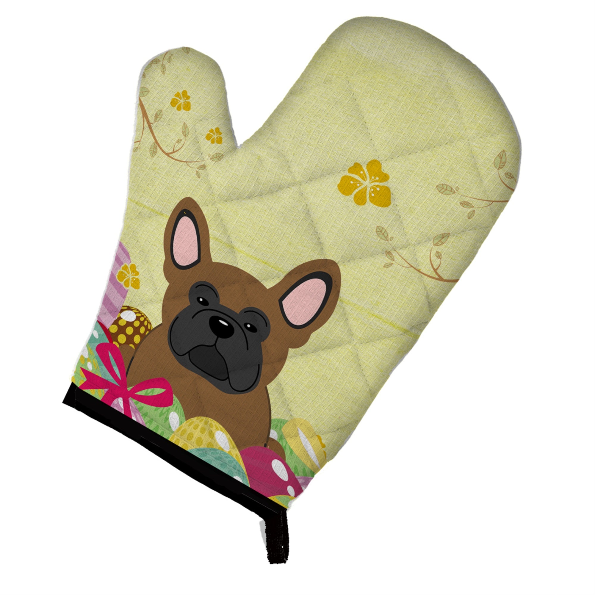 'Caroline'S Treasures Easter Eggs French Bulldog Brown Oven Mitt, Multicolor, 12'''' X 8.5''''''