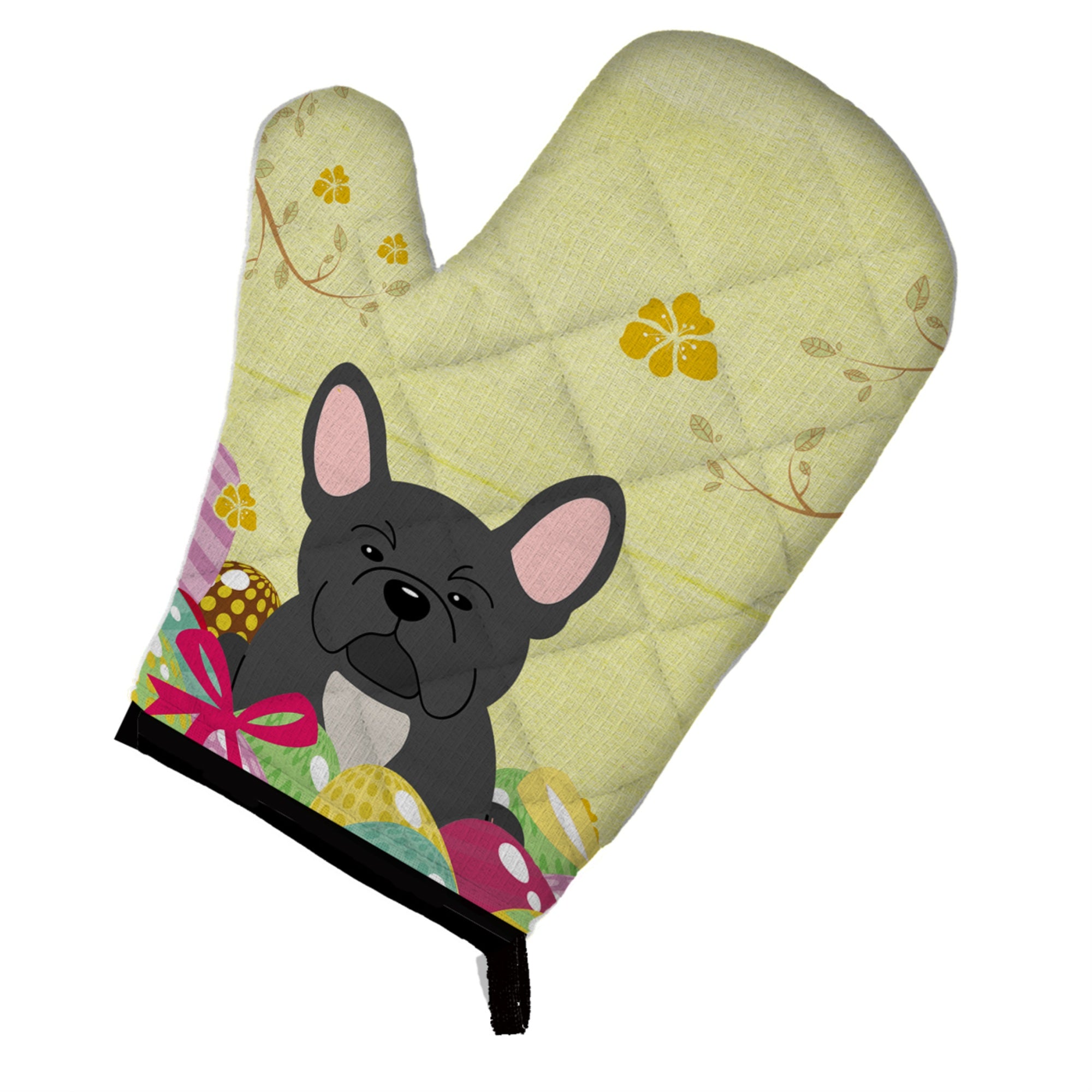 'Caroline'S Treasures Easter Eggs French Bulldog Black Oven Mitt, Multicolor, 12'''' X 8.5''''''