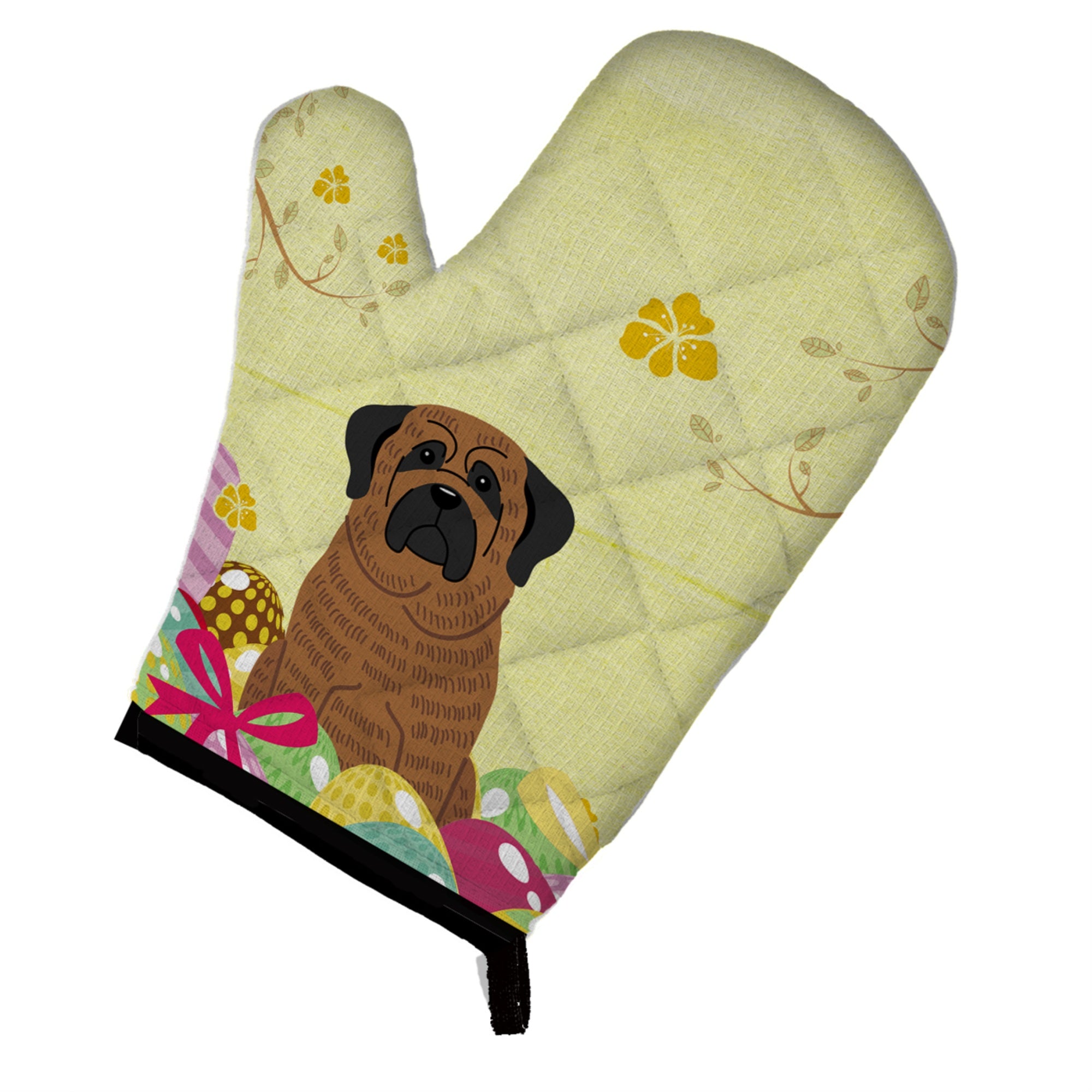 'Caroline'S Treasures Easter Eggs Mastiff Brindle Oven Mitt, Multicolor, 12'''' X 8.5''''''