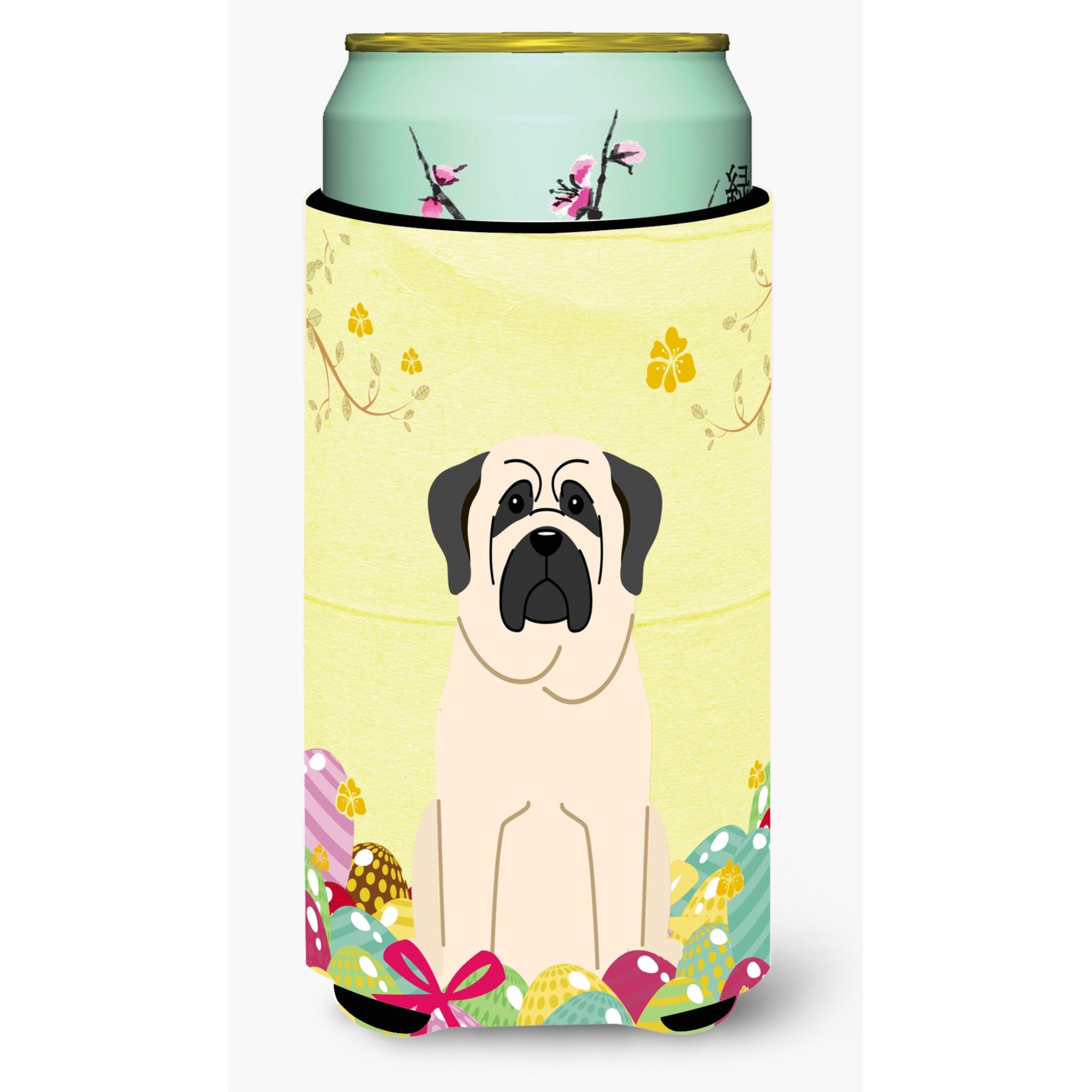'Caroline'S Treasures Easter Eggs Mastiff White Tall Boy Beverage Insulator Hugger, Multicolor''