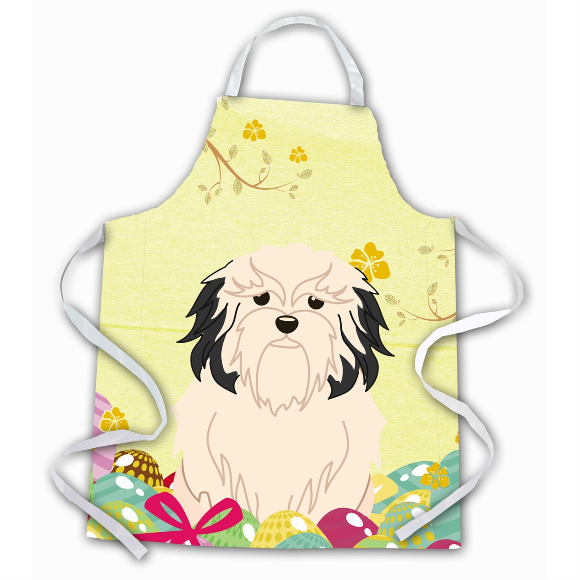 'Caroline'S Treasures Easter Eggs Lowchen Apron, Large, Multicolor''