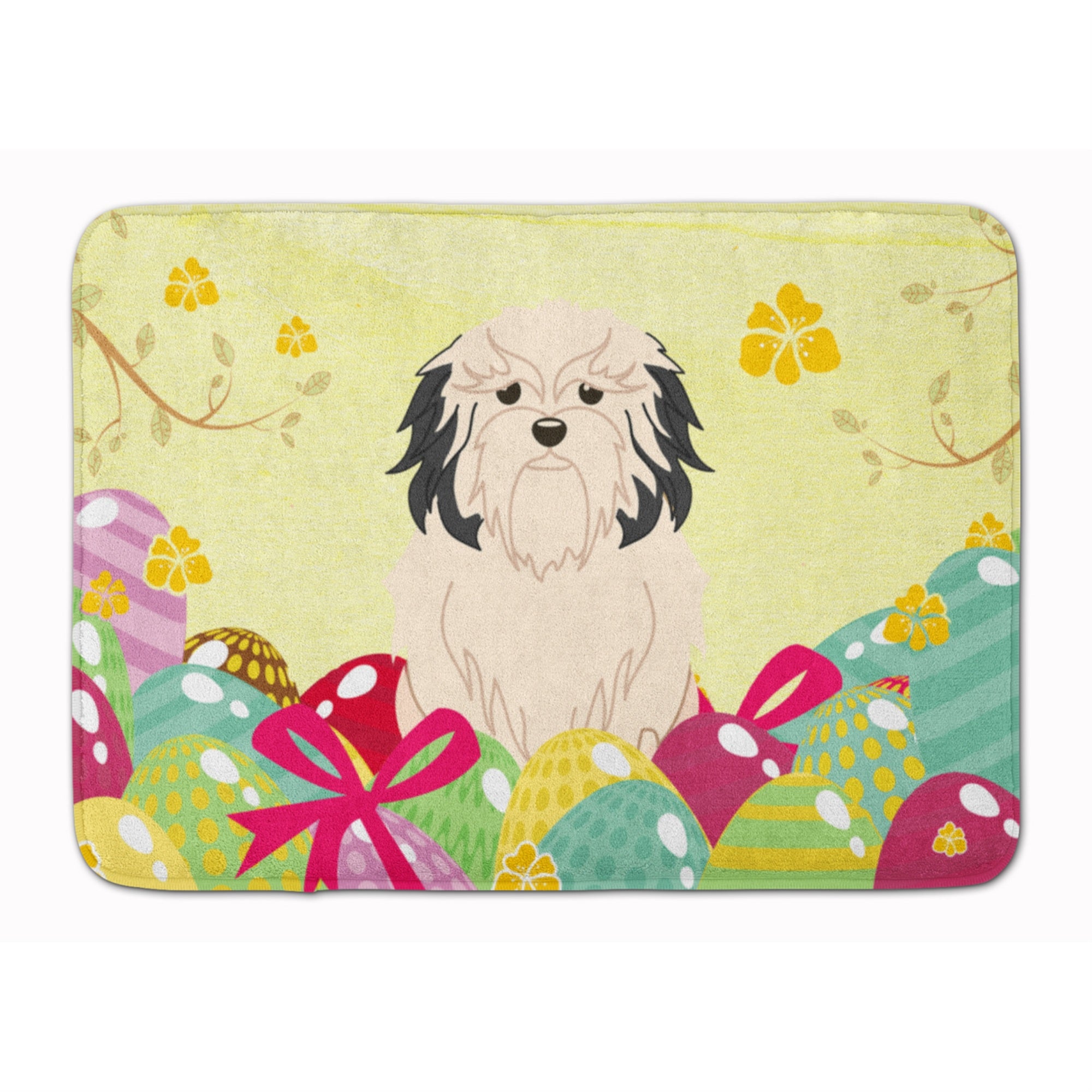 'Caroline'S Treasures Easter Eggs Lowchen Machine Washable Memory Foam Mat Doormats, Multicolor''