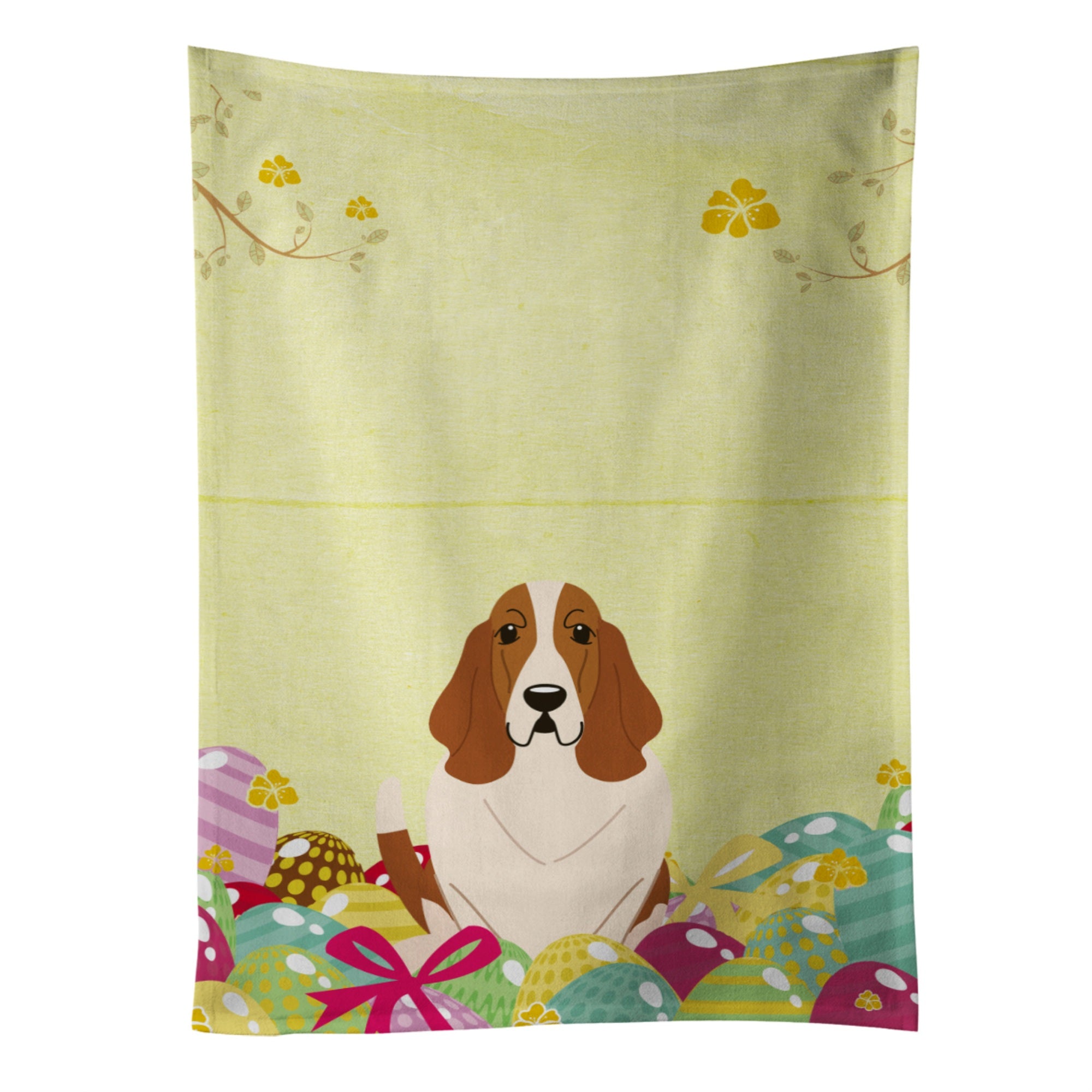 'Caroline'S Treasures Easter Eggs Basset Hound Kitchen Towel, Multicolor, 25'''' X 15''''''