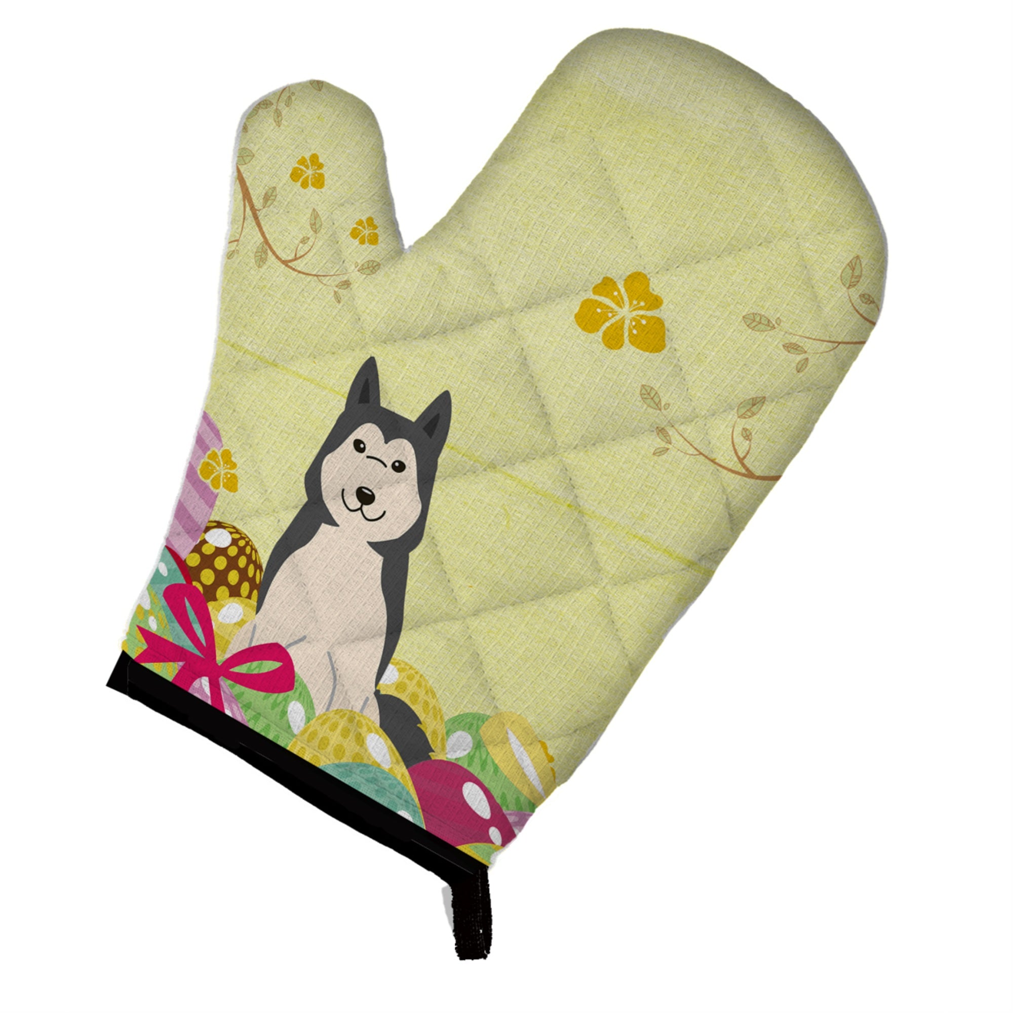 'Caroline'S Treasures Easter Eggs West Siberian Laika Spitz Oven Mitt, Multicolor, 12'''' X 8.5''''''