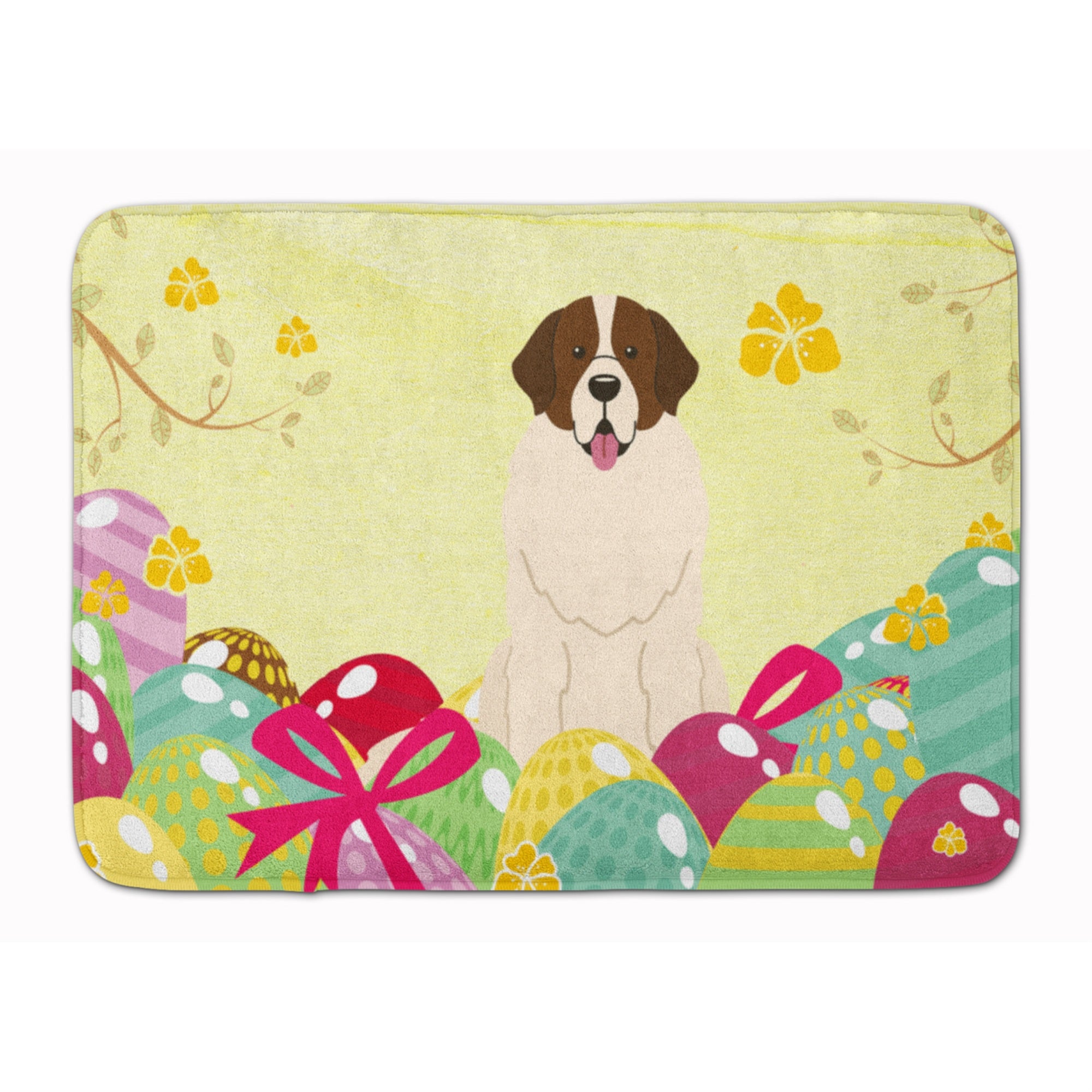 'Caroline'S Treasures Easter Eggs Moscow Watchdog Machine Washable Memory Foam Mat Doormats, Multicolor''