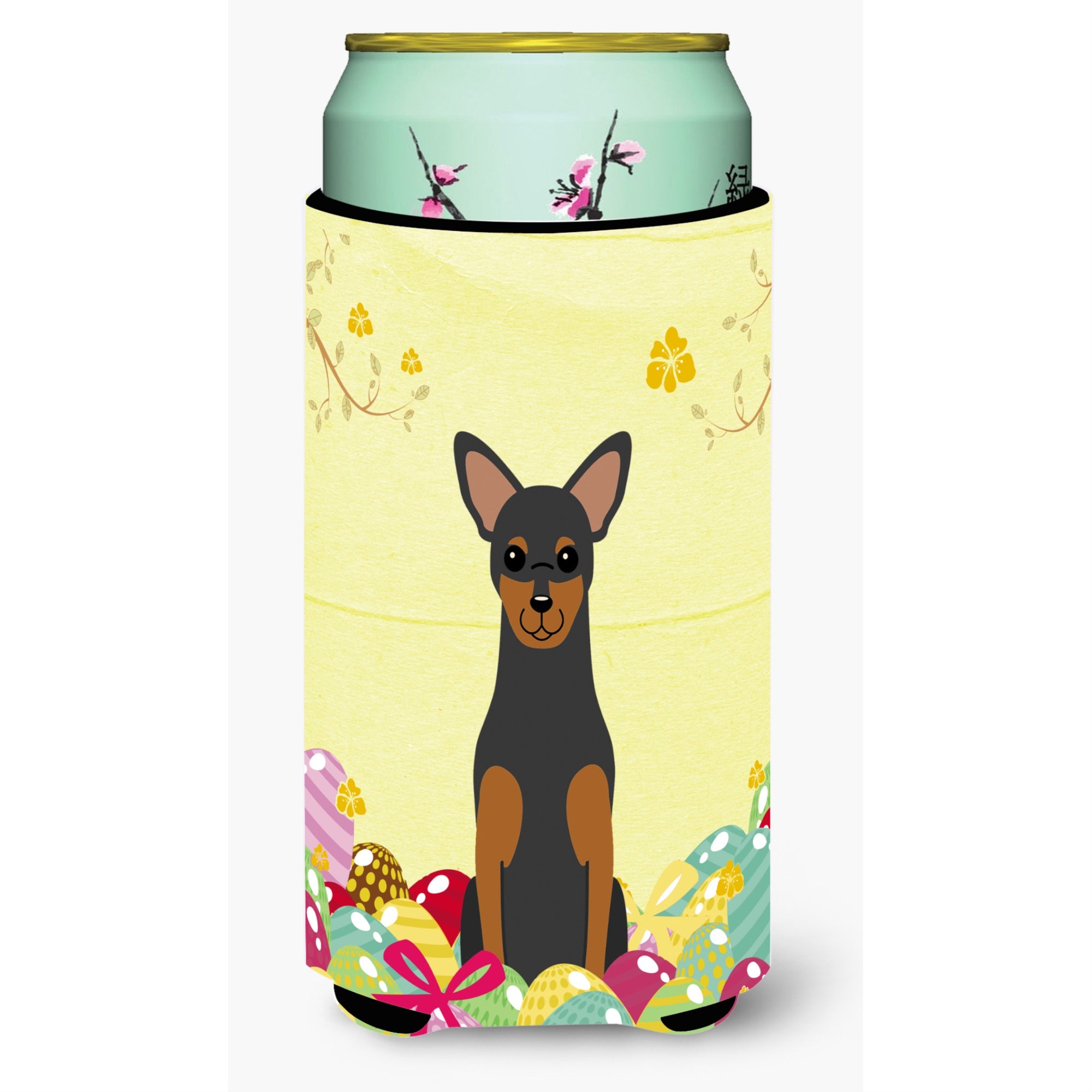 'Caroline'S Treasures Easter Eggs Manchester Terrier Tall Boy Beverage Insulator Hugger, Multicolor''