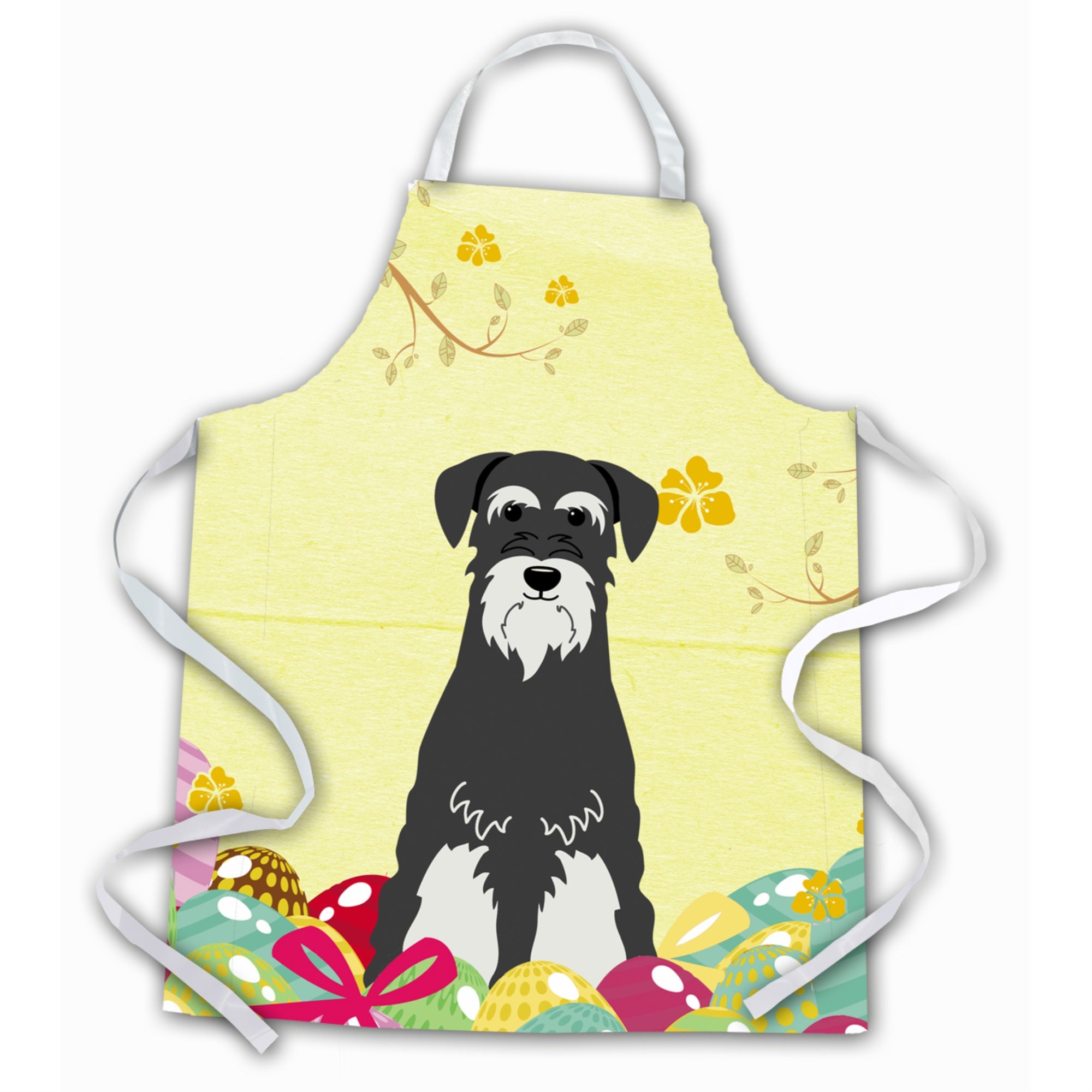 'Caroline'S Treasures Easter Eggs Standard Schnauzer Salt & Pepper Apron, Large, Multicolor''