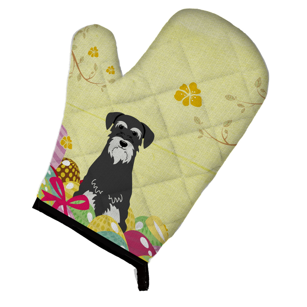 'Caroline'S Treasures Easter Eggs Standard Schnauzer Salt And Pepper Oven Mitt, Multicolor, 12'''' X 8.5''''''