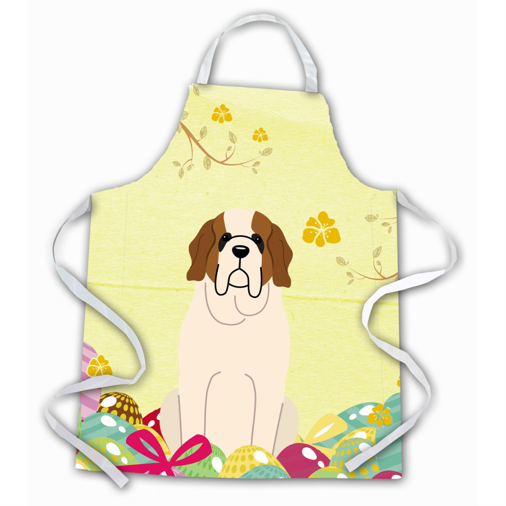 'Caroline'S Treasures Easter Eggs Saint Bernard Apron, Large, Multicolor''