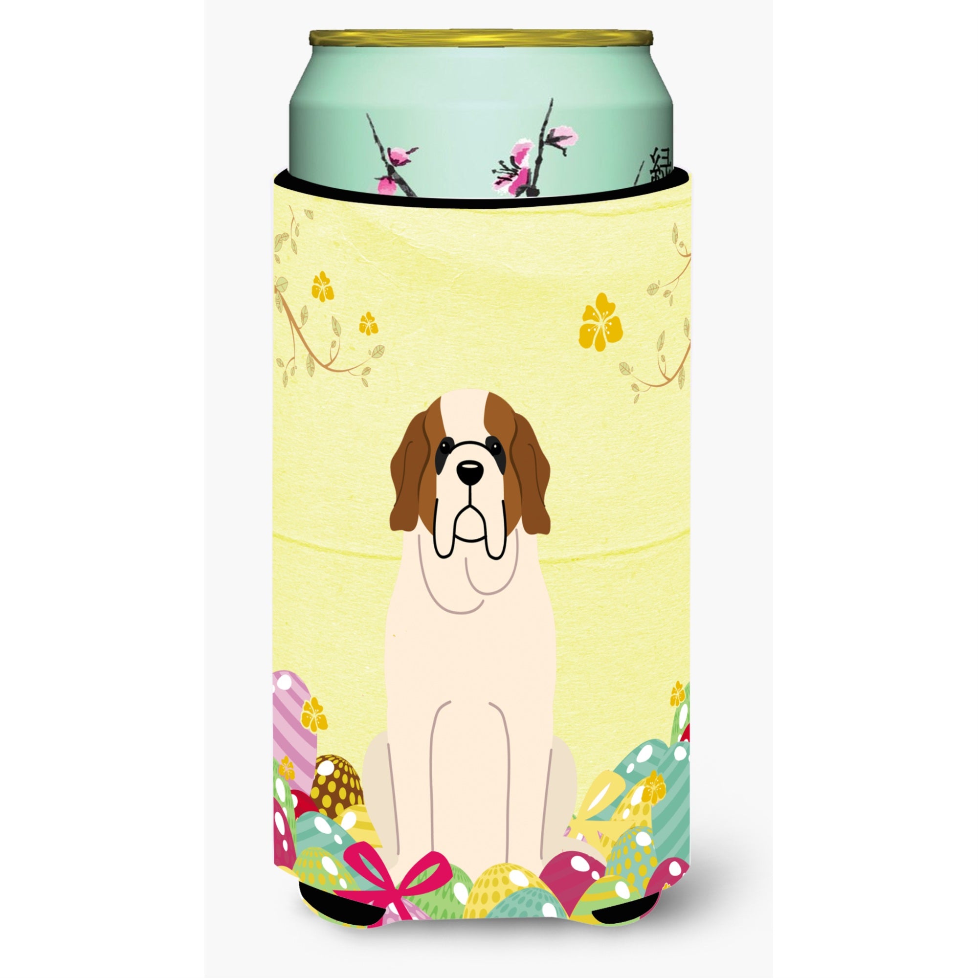 'Caroline'S Treasures Easter Eggs Saint Bernard Tall Boy Beverage Insulator Hugger, Multicolor''